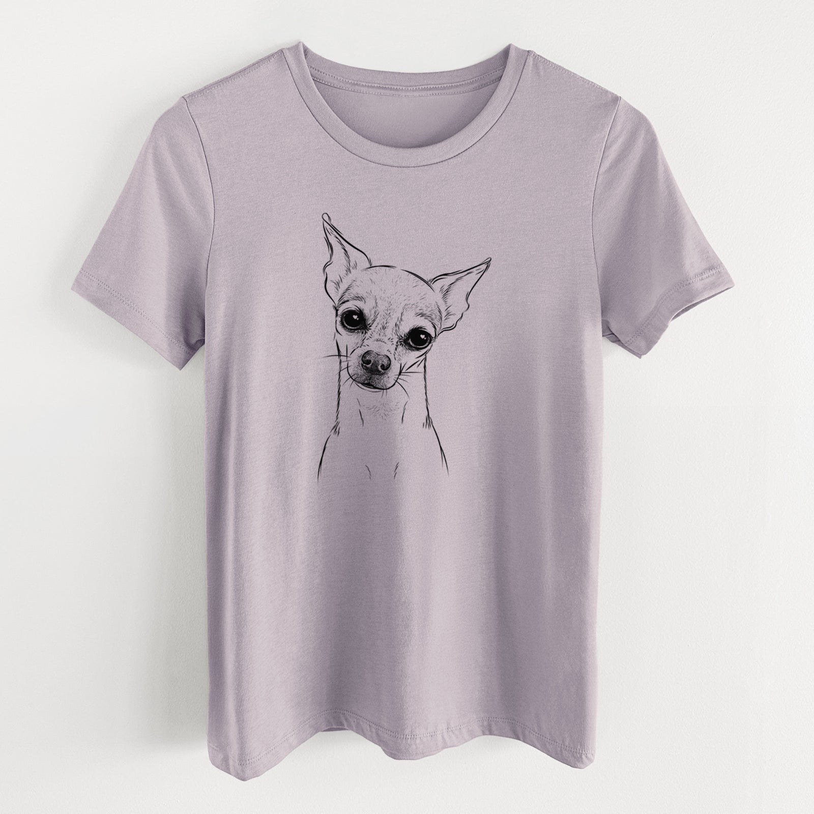Bare Emee the Chihuahua - Women's Lightweight Relaxed Fit 100% Cotton Crewneck