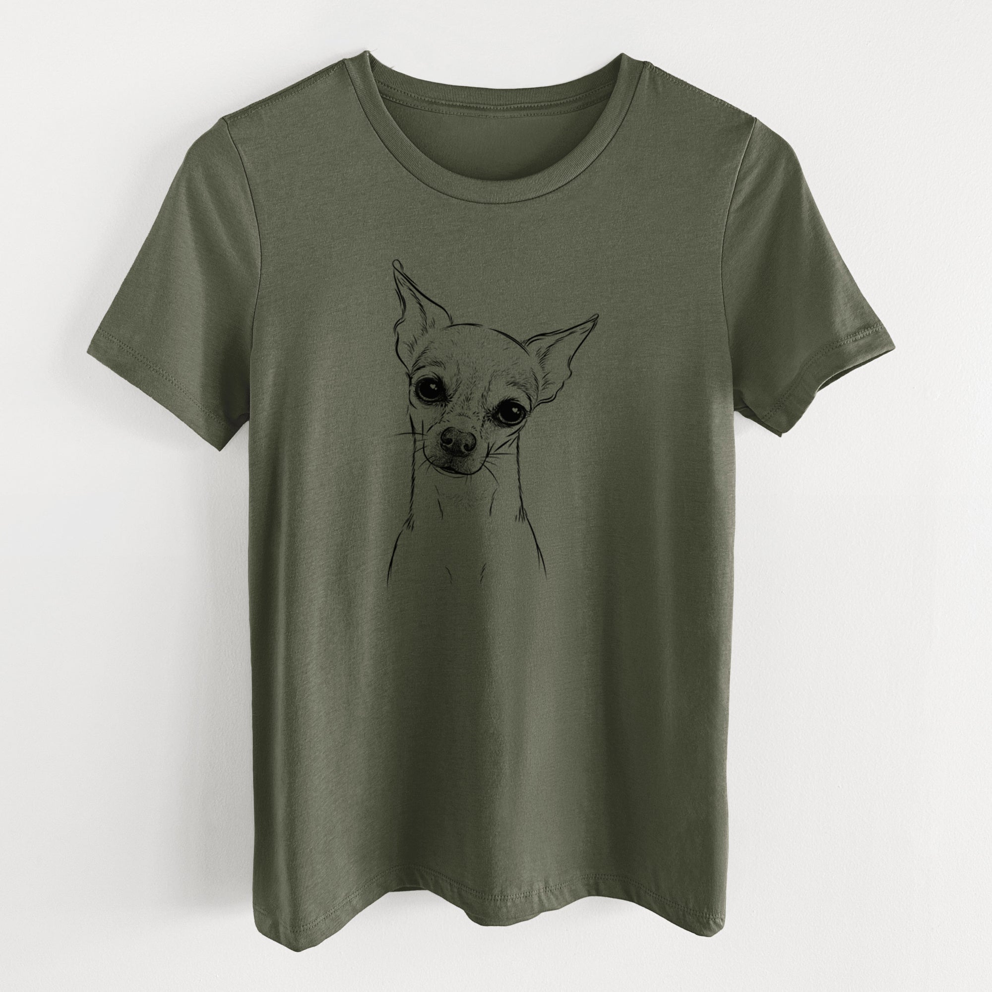 Bare Emee the Chihuahua - Women's Lightweight Relaxed Fit 100% Cotton Crewneck