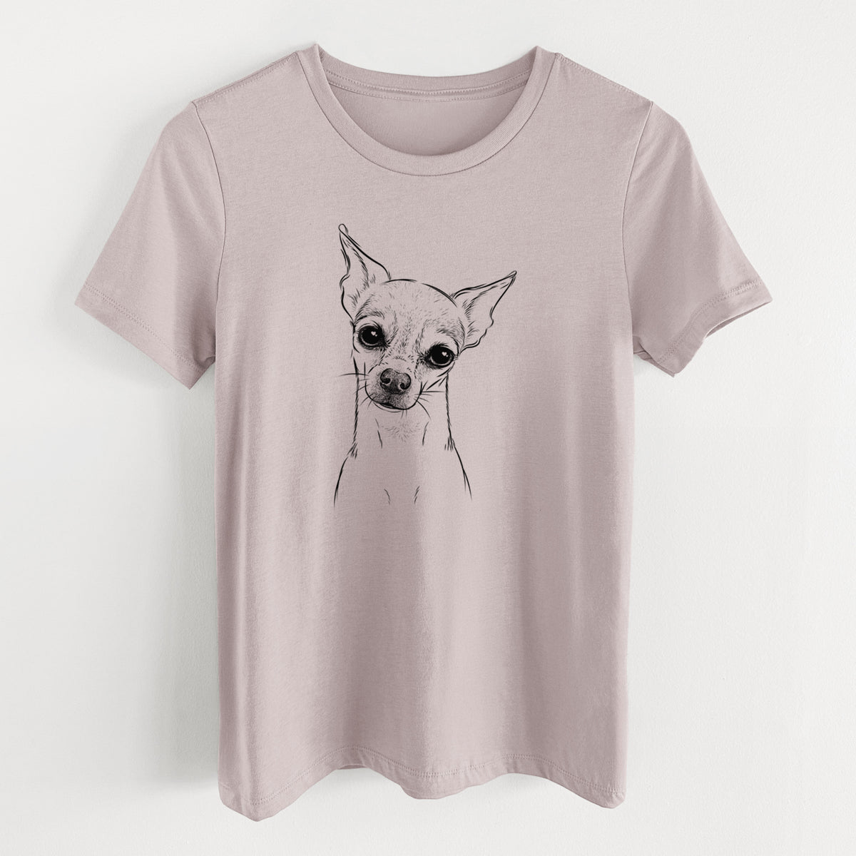 Bare Emee the Chihuahua - Women's Lightweight Relaxed Fit 100% Cotton Crewneck