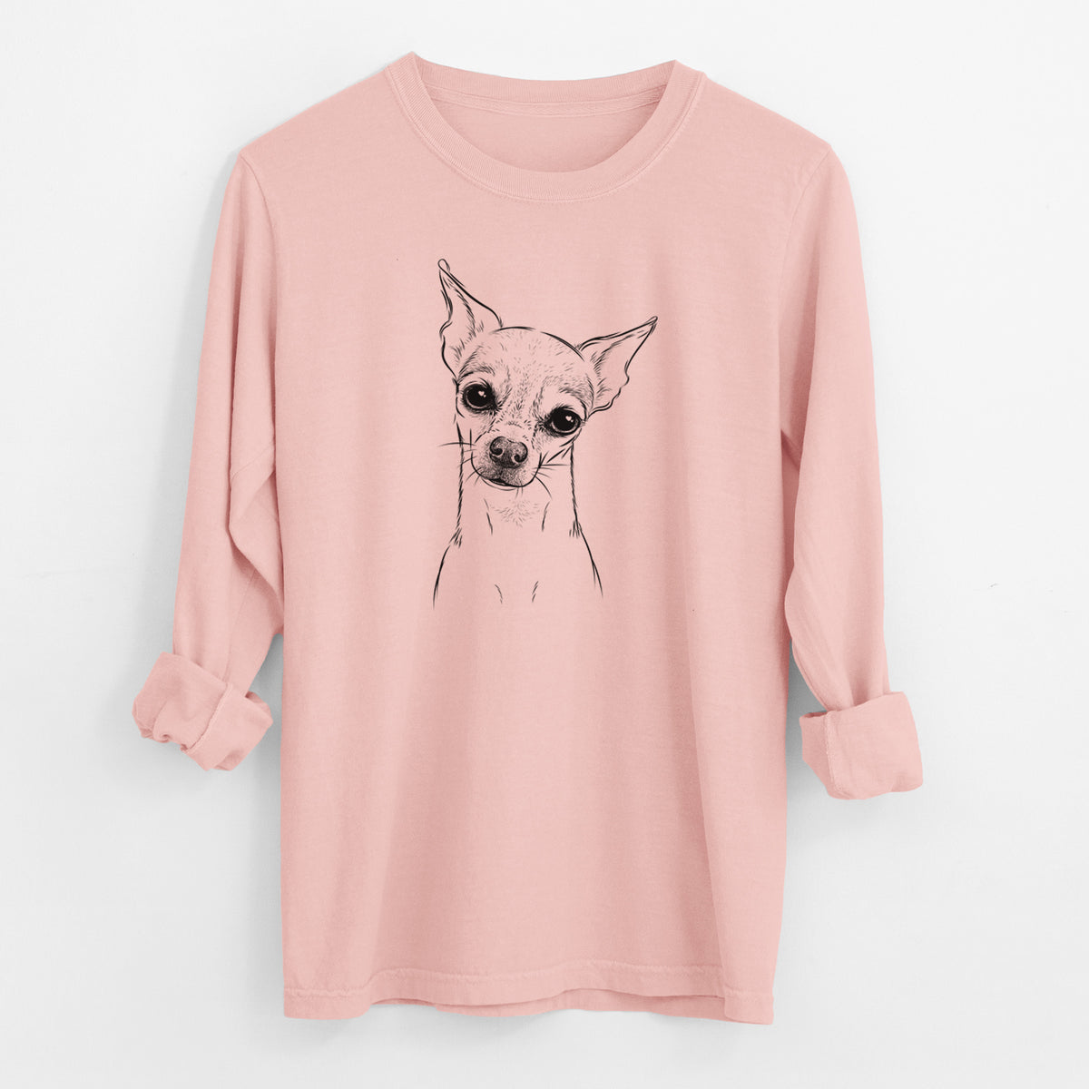 Bare Emee the Chihuahua - Men's Heavyweight 100% Cotton Long Sleeve