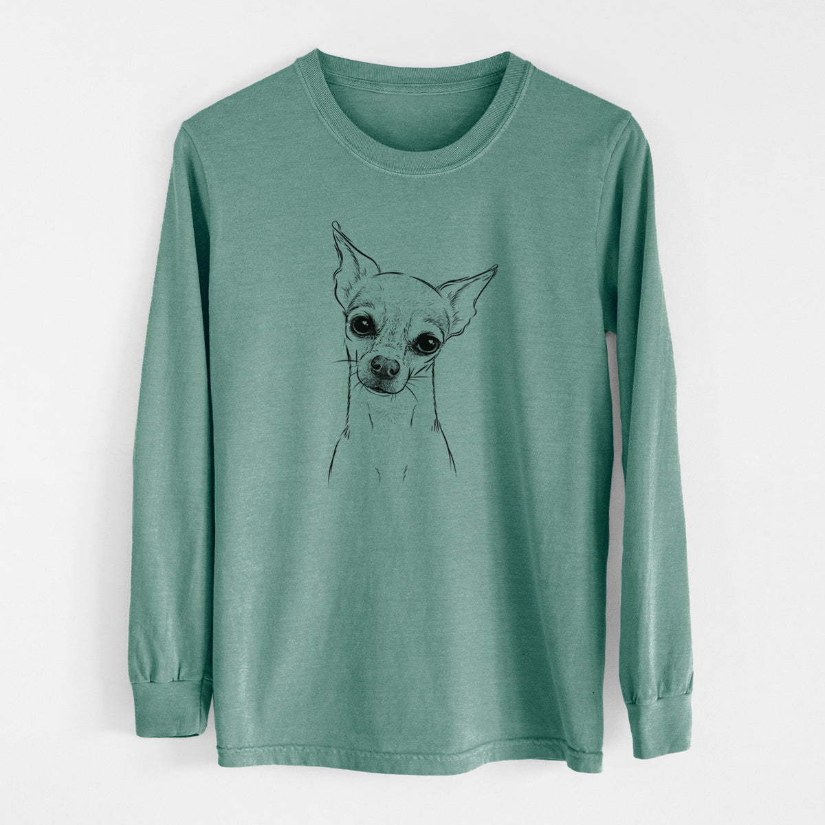 Bare Emee the Chihuahua - Men's Heavyweight 100% Cotton Long Sleeve