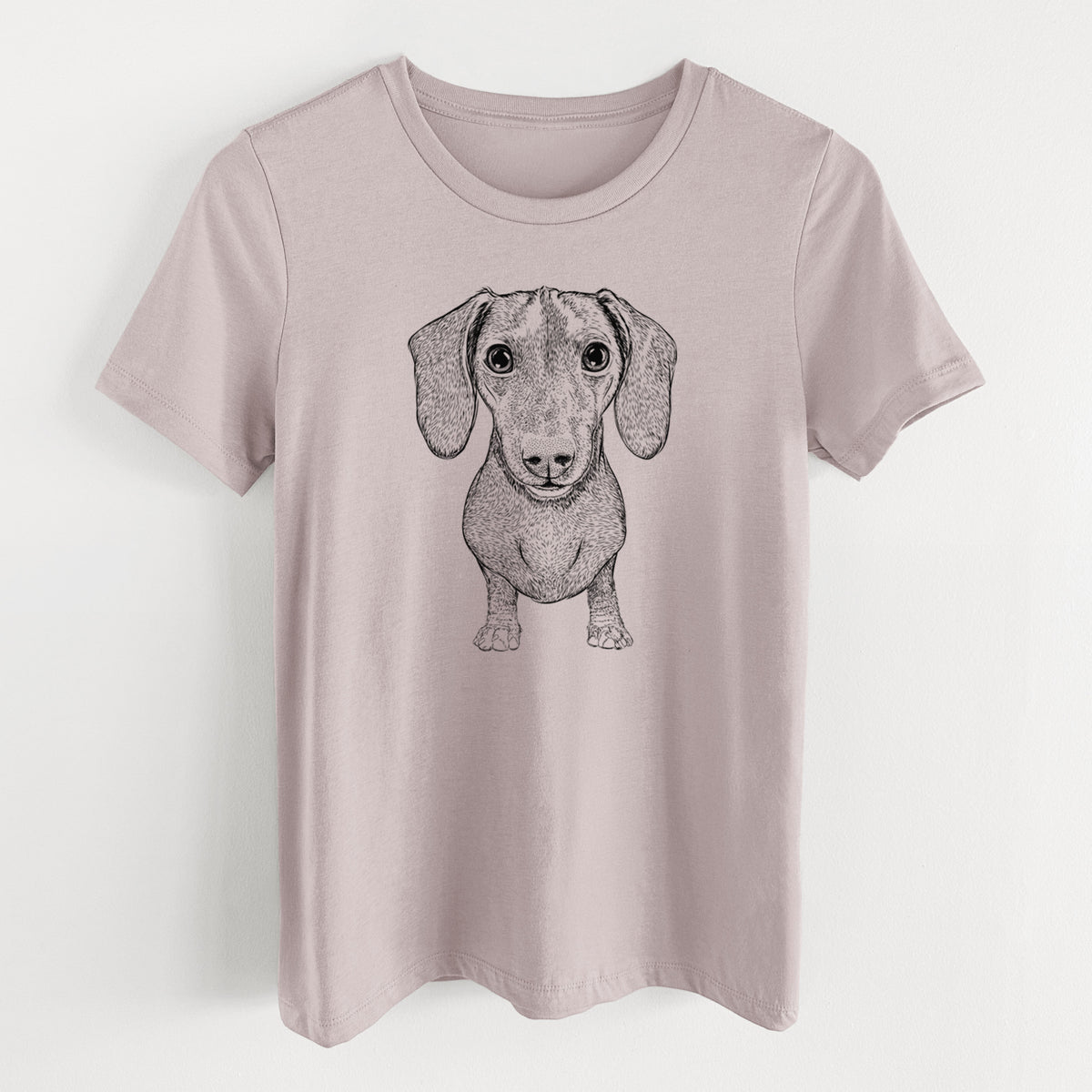 Bare Ernie the Mini Dachshund - Women's Lightweight Relaxed Fit 100% Cotton Crewneck