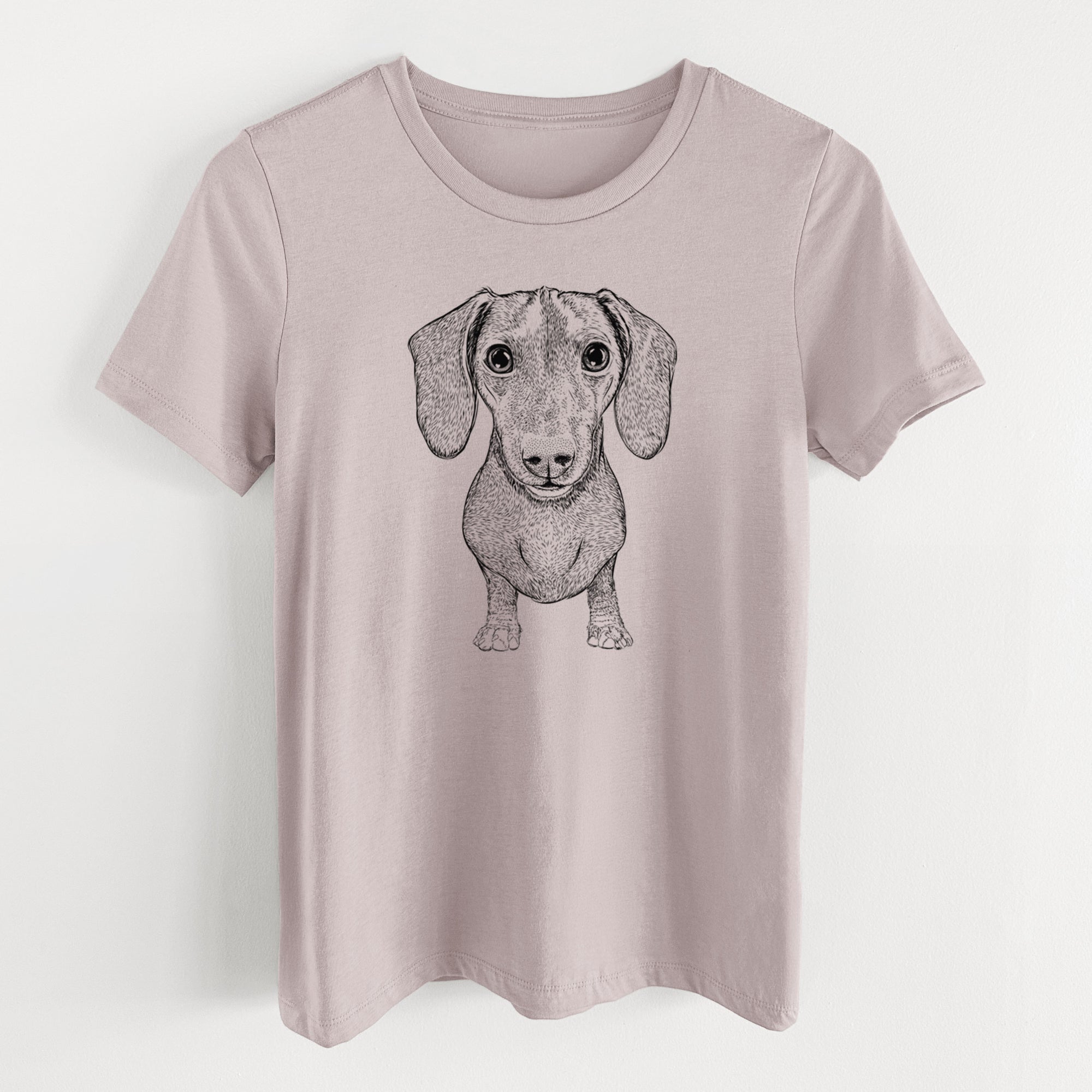 Bare Ernie the Mini Dachshund - Women's Lightweight Relaxed Fit 100% Cotton Crewneck