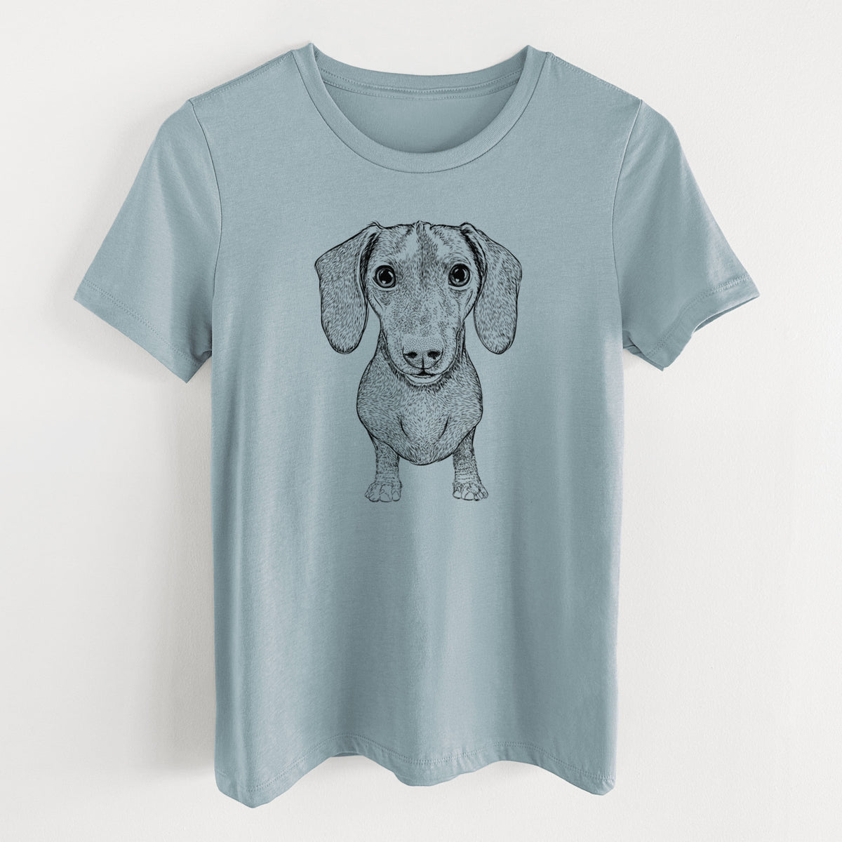 Bare Ernie the Mini Dachshund - Women's Lightweight Relaxed Fit 100% Cotton Crewneck