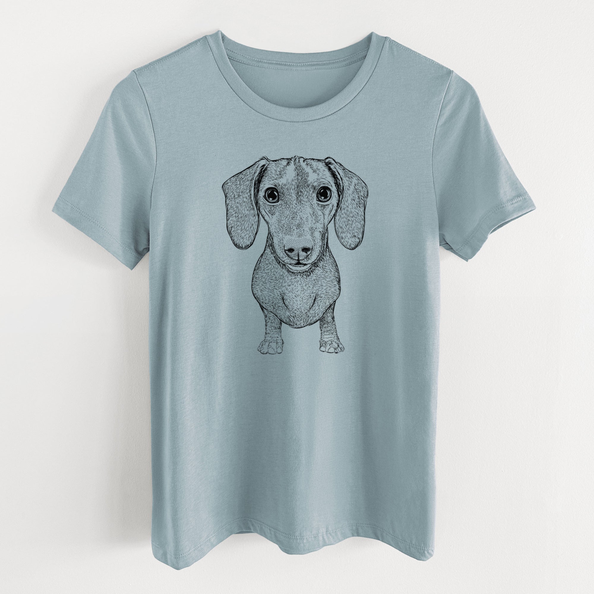 Bare Ernie the Mini Dachshund - Women's Lightweight Relaxed Fit 100% Cotton Crewneck