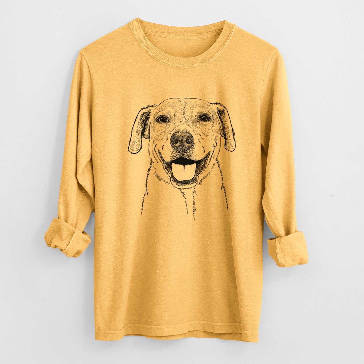 Bare Ernie the Mixed Breed - Men's Heavyweight 100% Cotton Long Sleeve