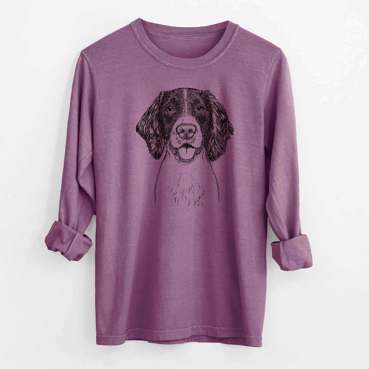 Bare Ever the English Springer Spaniel - Men's Heavyweight 100% Cotton Long Sleeve