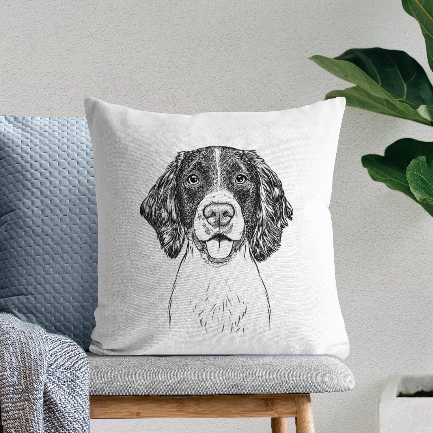 Ever the English Springer Spaniel - Throw Pillow Cover