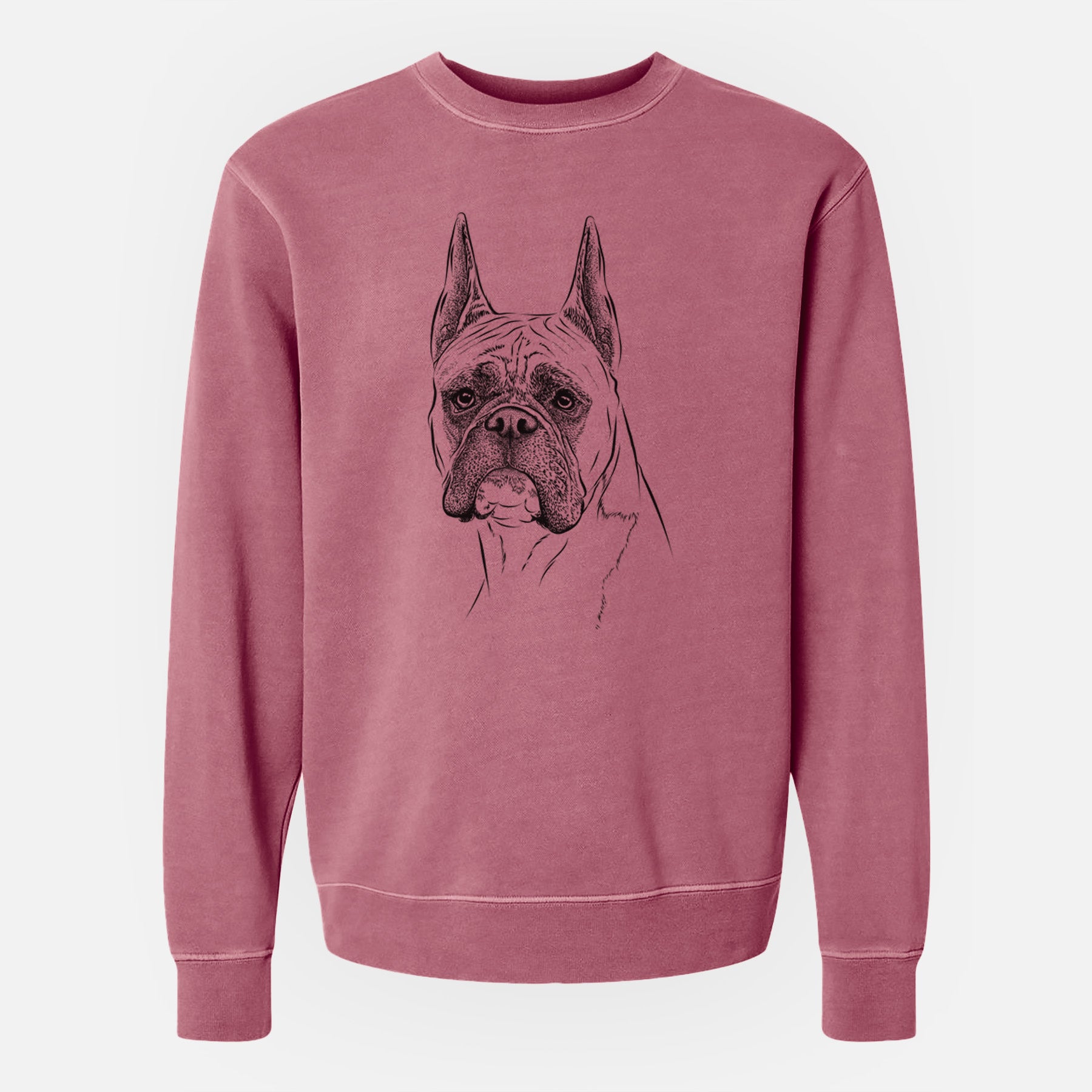 Bare Ezra the Boxer - Unisex Pigment Dyed Crew Sweatshirt