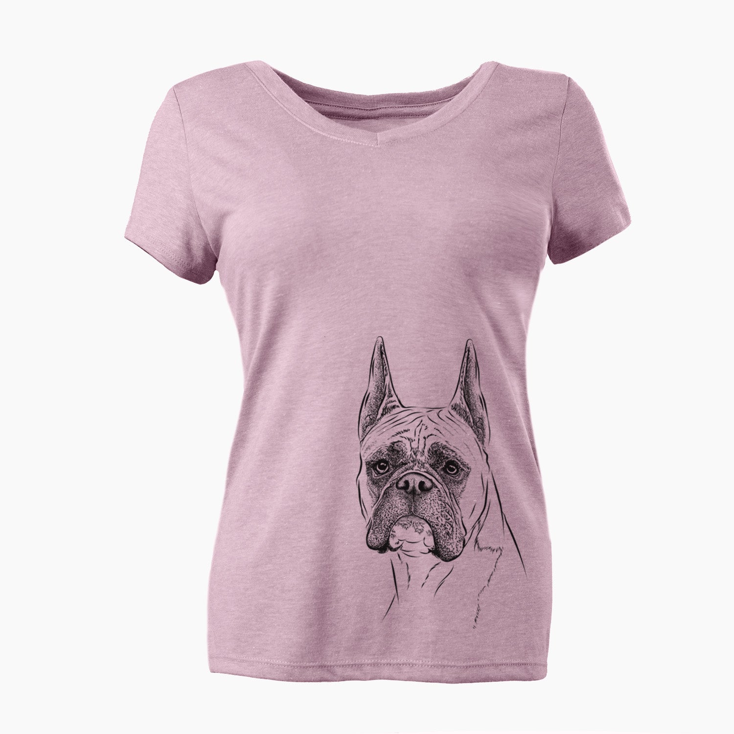 Bare Ezra the Boxer - Women's V-neck Shirt