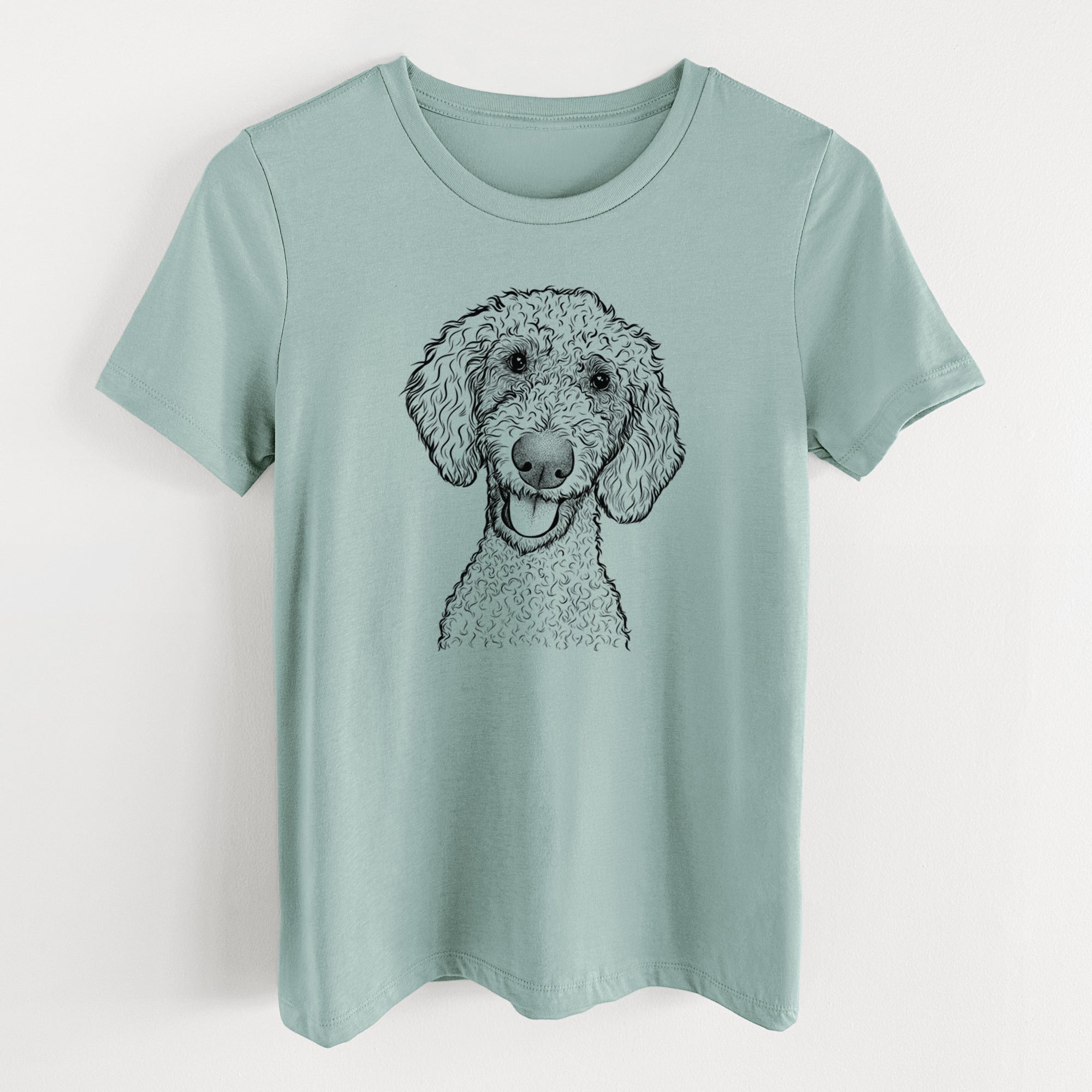Bare Fenway the Goldendoodle - Women's Lightweight Relaxed Fit 100% Cotton Crewneck