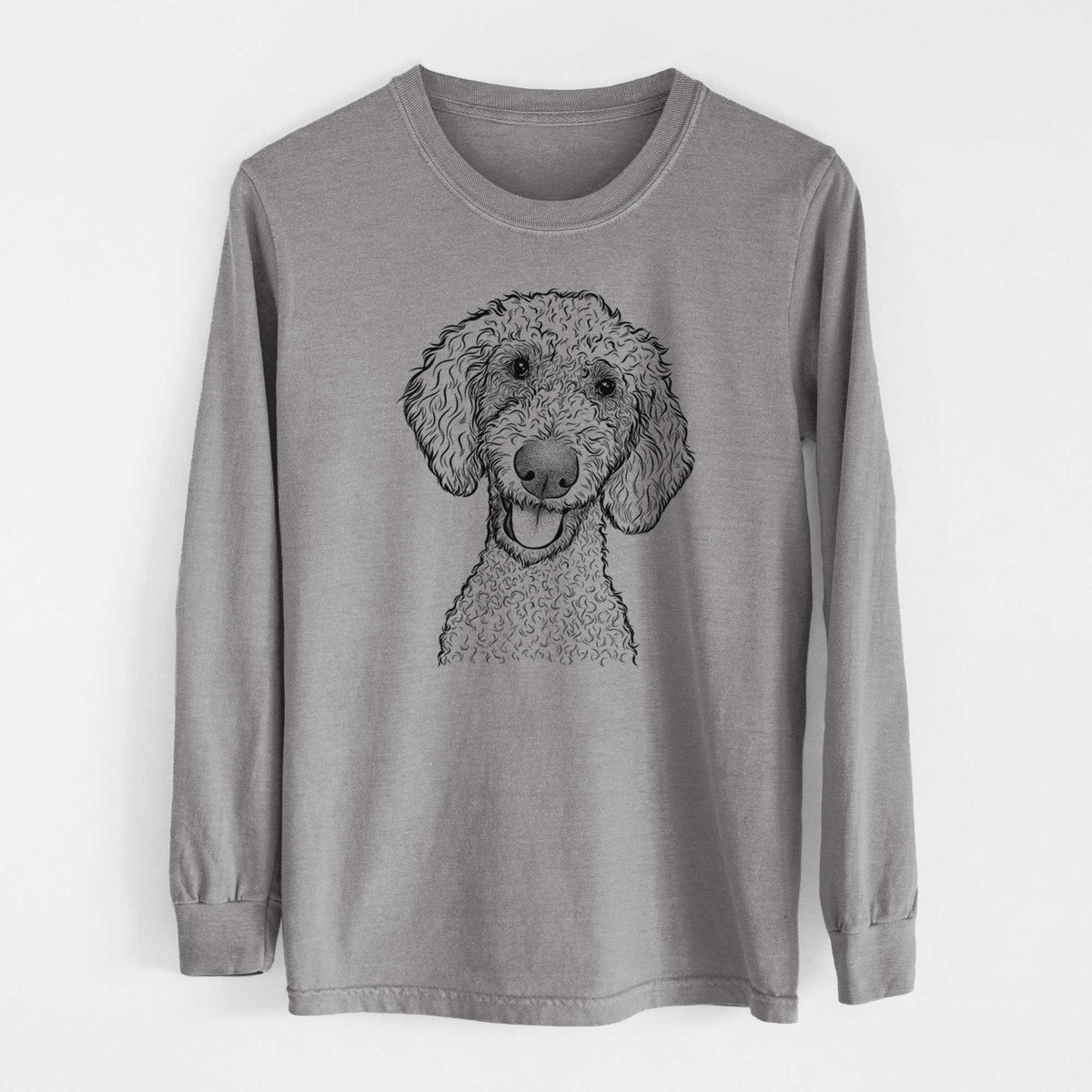 Bare Fenway the Goldendoodle - Men's Heavyweight 100% Cotton Long Sleeve