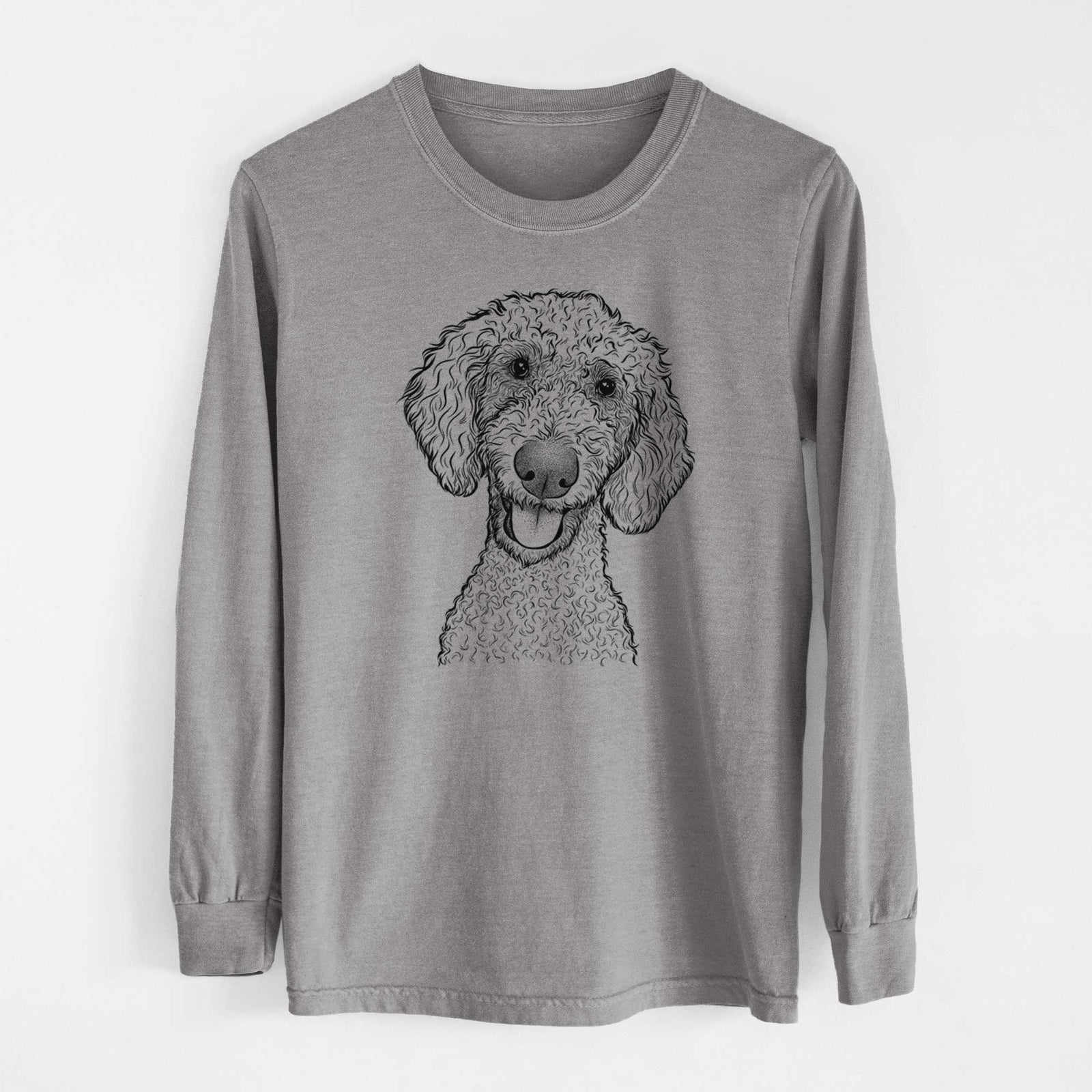Bare Fenway the Goldendoodle - Men's Heavyweight 100% Cotton Long Sleeve