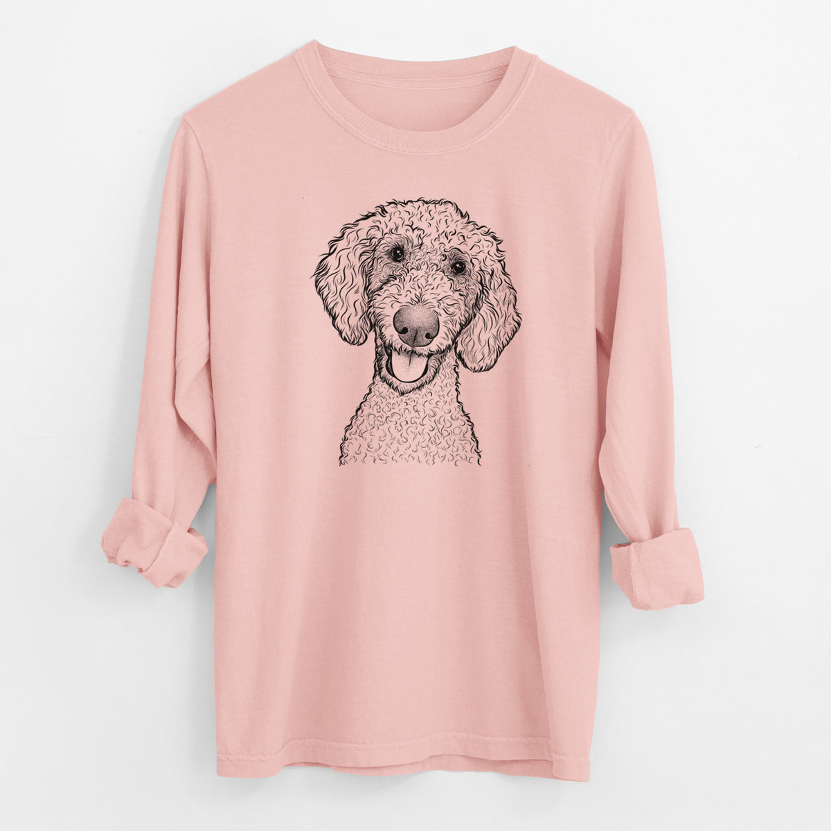 Bare Fenway the Goldendoodle - Men's Heavyweight 100% Cotton Long Sleeve