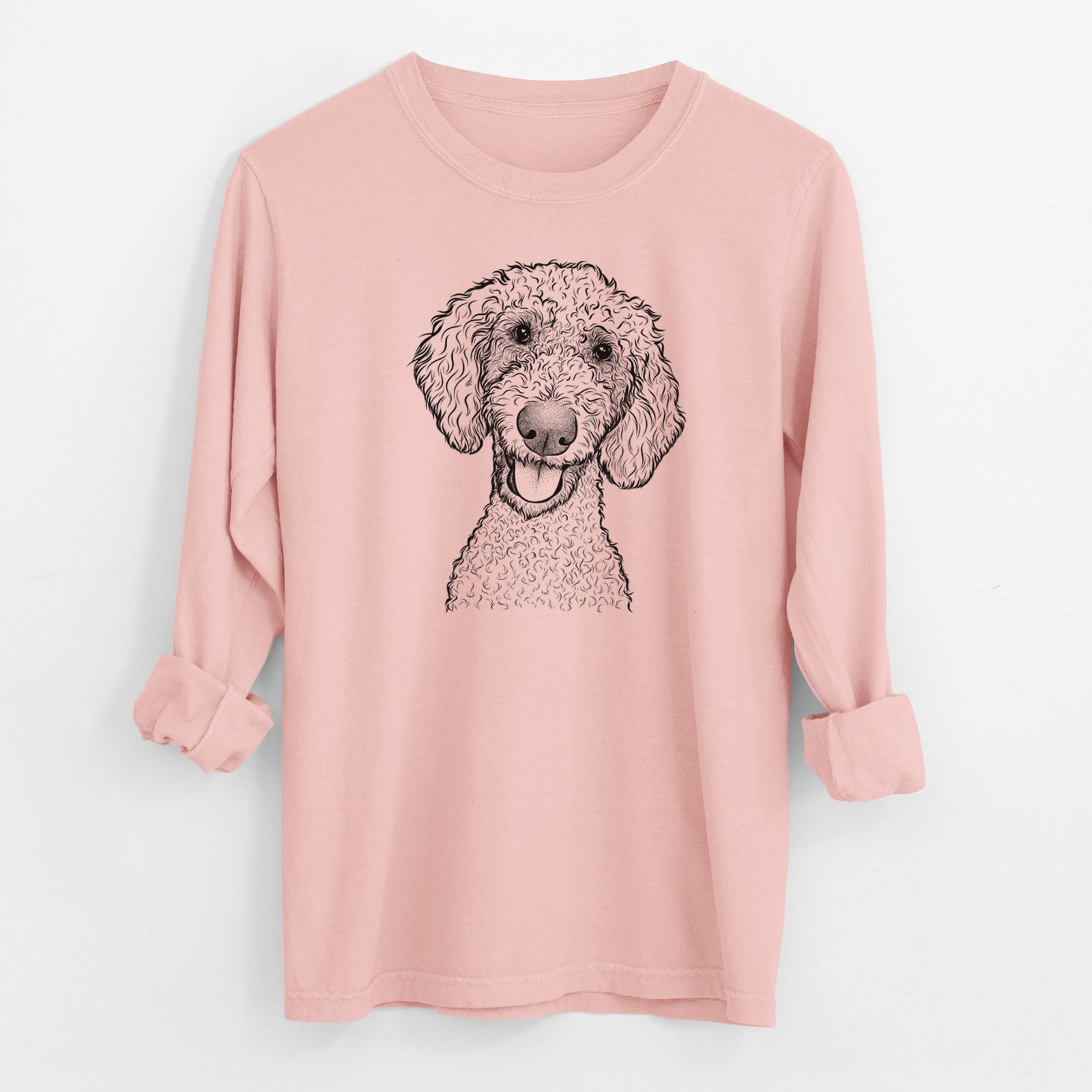 Bare Fenway the Goldendoodle - Men's Heavyweight 100% Cotton Long Sleeve