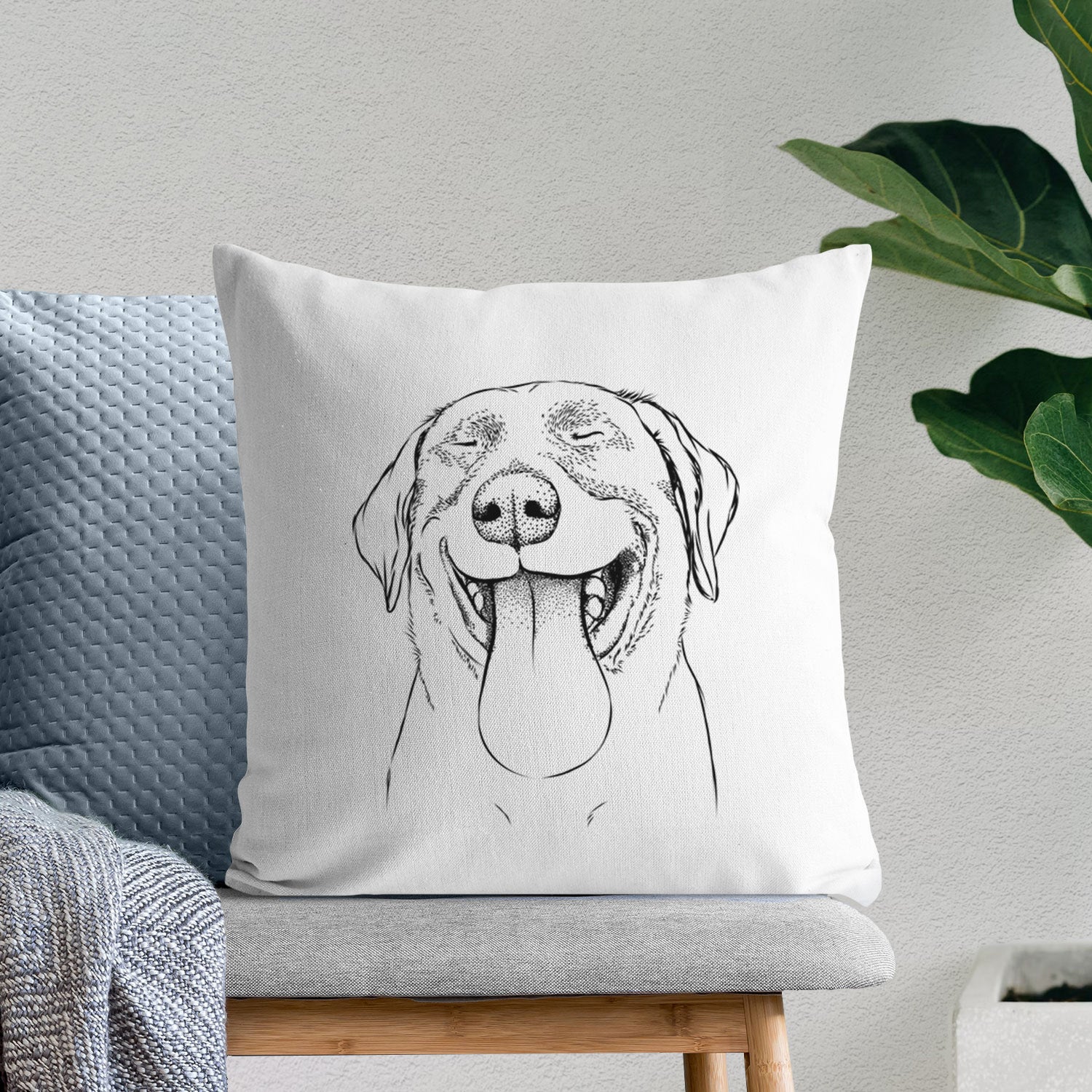Fig the Labrador Retriever - Throw Pillow Cover