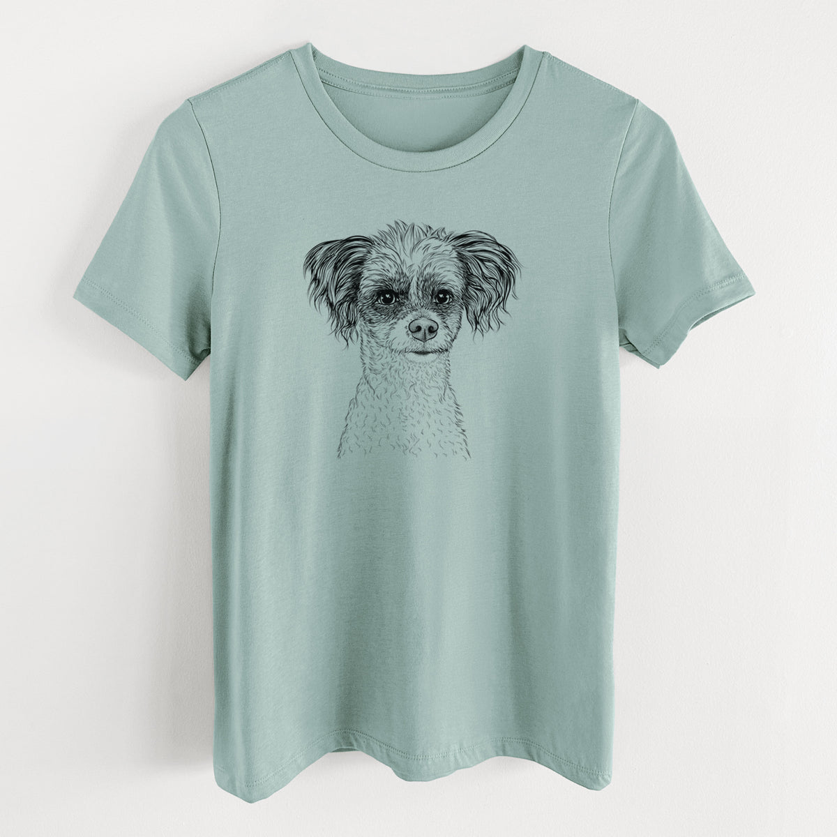 Bare Finley the Papillon Mix - Women's Lightweight Relaxed Fit 100% Cotton Crewneck