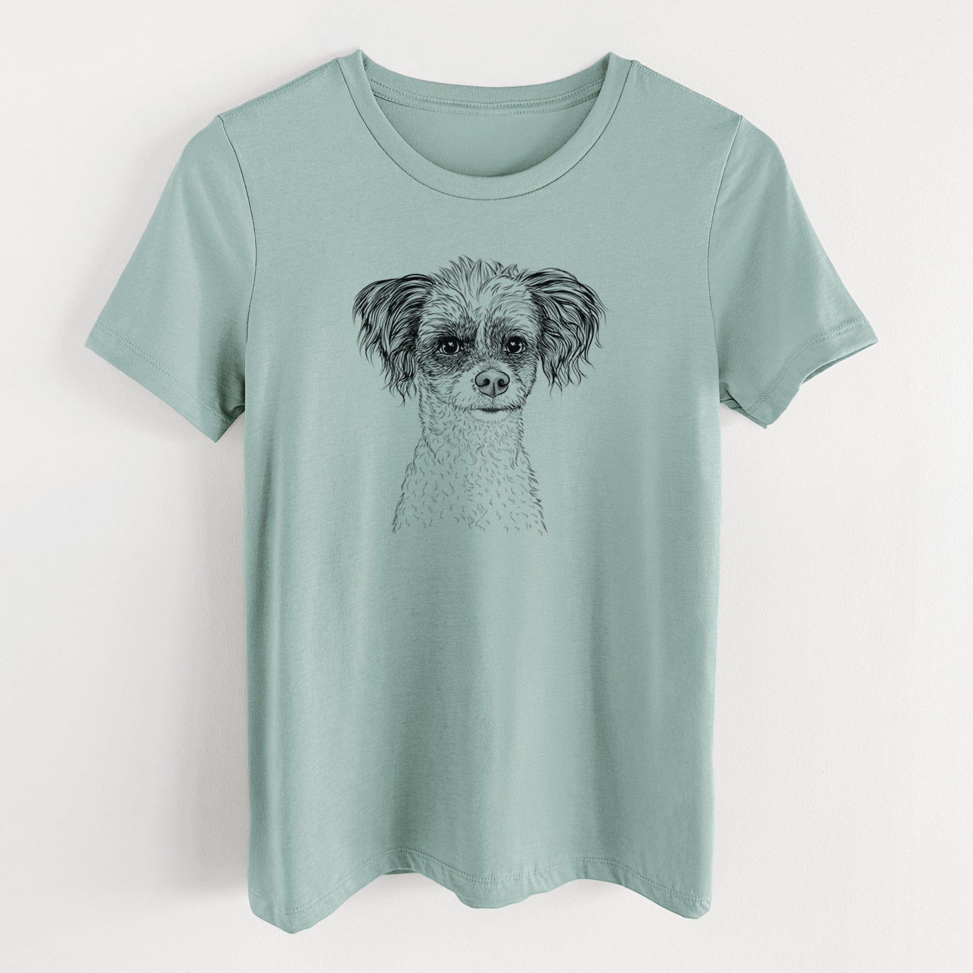 Bare Finley the Papillon Mix - Women's Lightweight Relaxed Fit 100% Cotton Crewneck