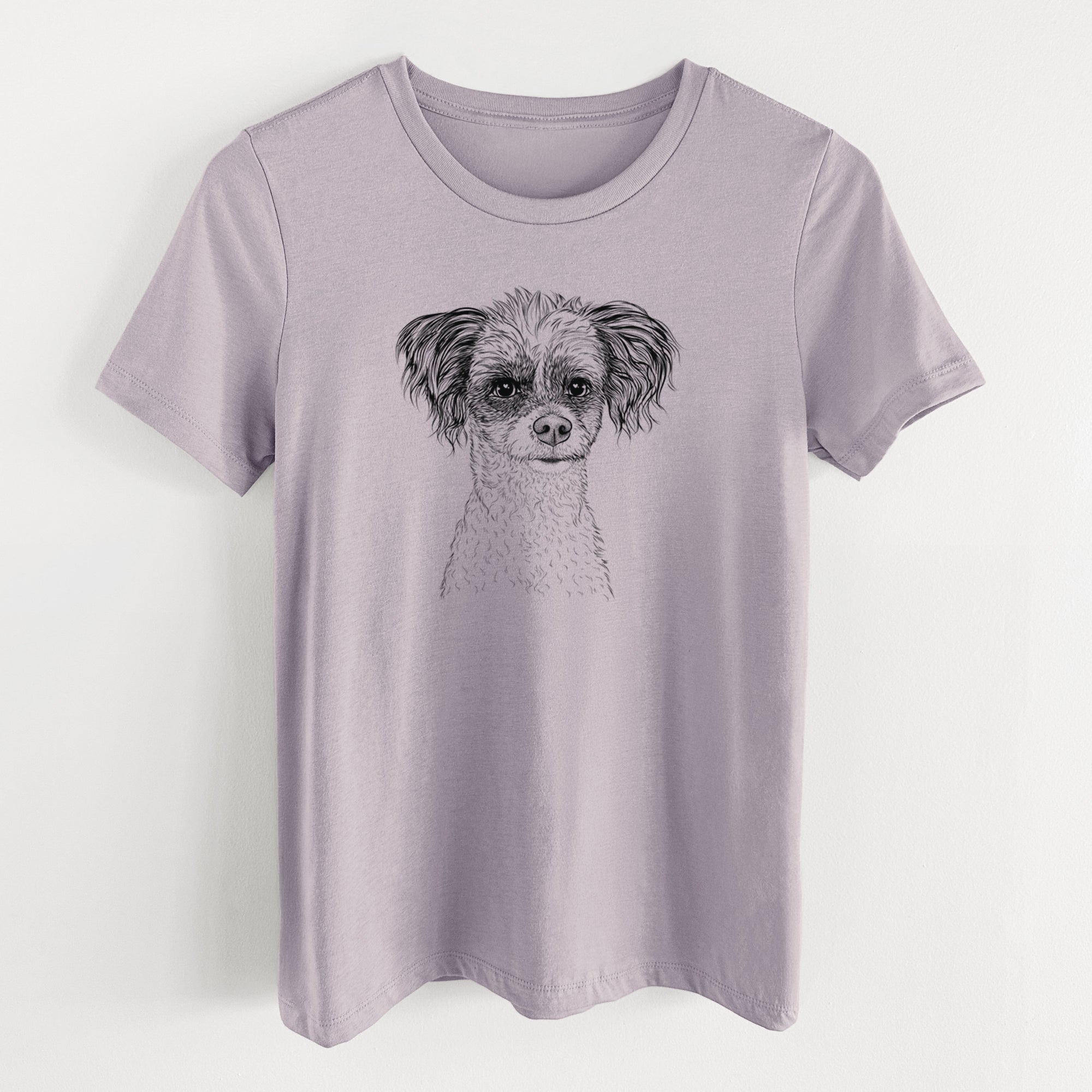 Bare Finley the Papillon Mix - Women's Lightweight Relaxed Fit 100% Cotton Crewneck