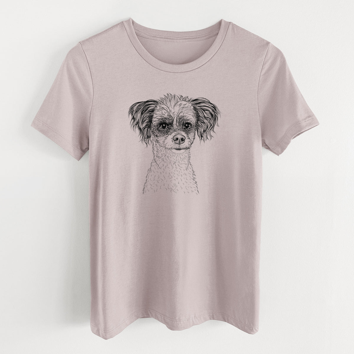 Bare Finley the Papillon Mix - Women's Lightweight Relaxed Fit 100% Cotton Crewneck