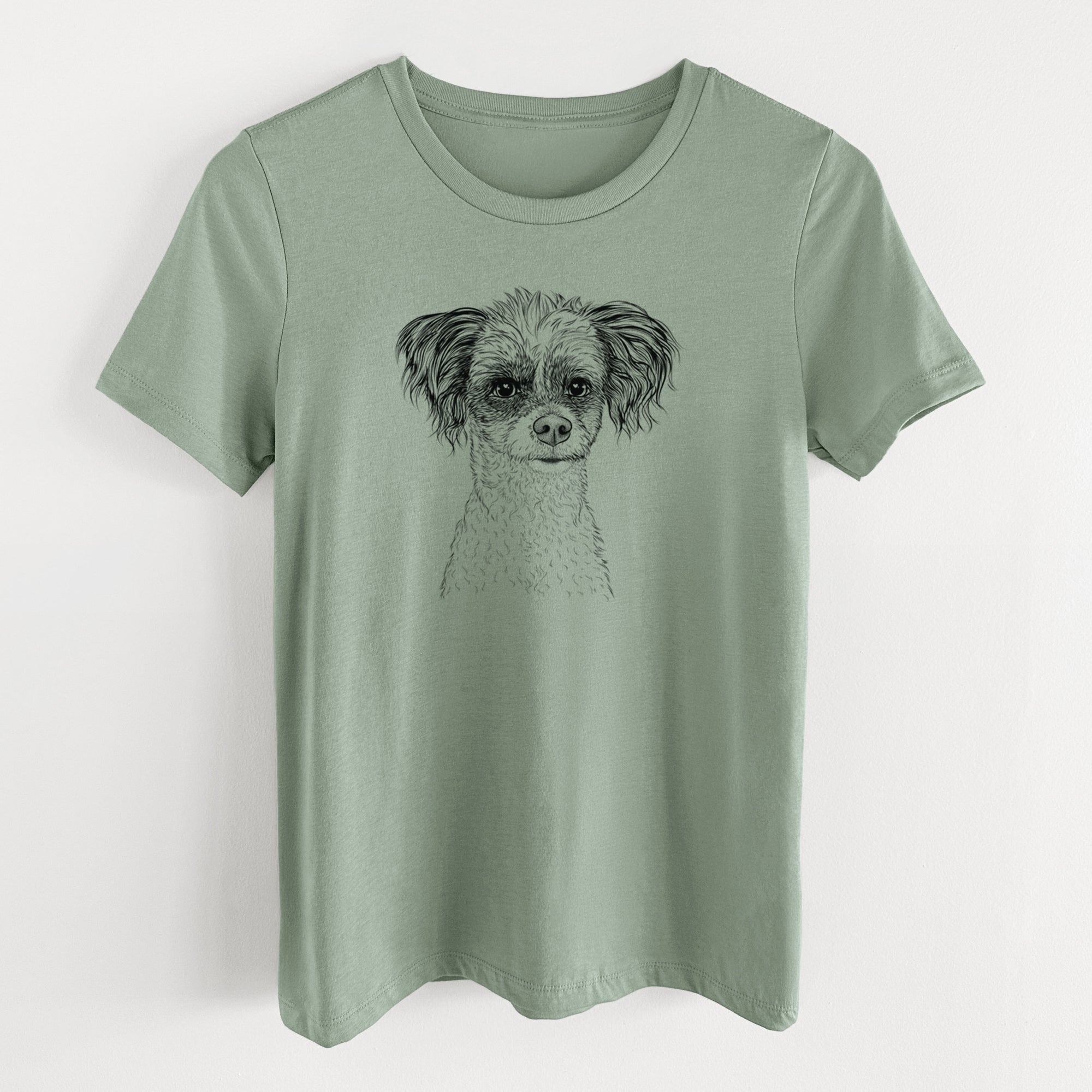 Bare Finley the Papillon Mix - Women's Lightweight Relaxed Fit 100% Cotton Crewneck