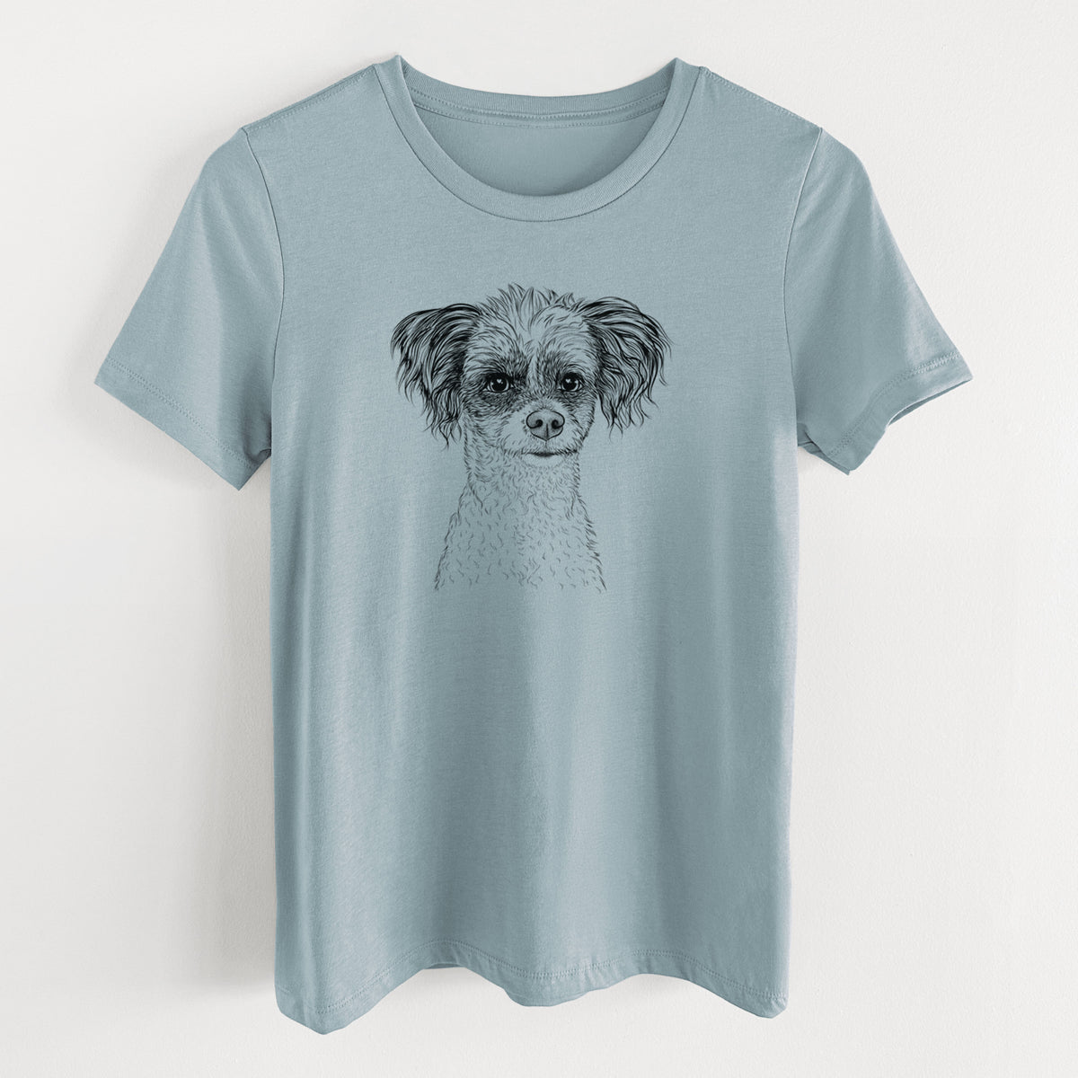 Bare Finley the Papillon Mix - Women's Lightweight Relaxed Fit 100% Cotton Crewneck