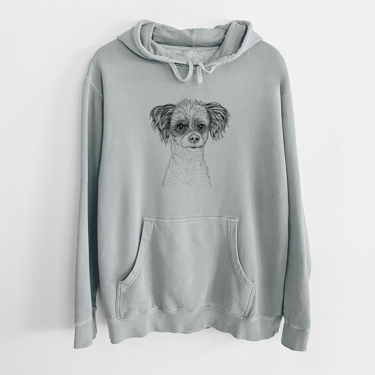 Bare Finley the Papillon Mix - Unisex Pigment Dyed Hoodie