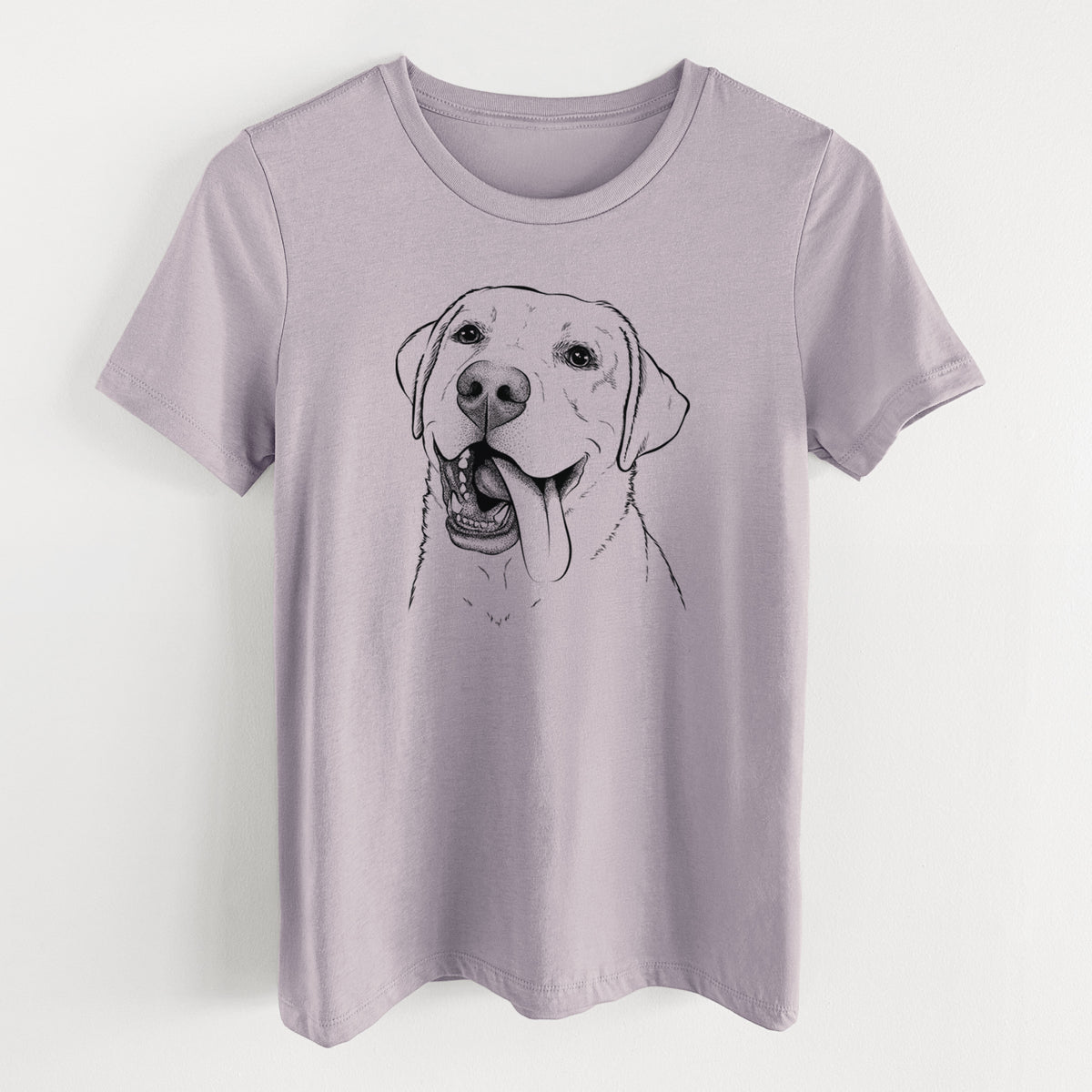 Bare Finn the Labrador Retriever - Women&#39;s Lightweight Relaxed Fit 100% Cotton Crewneck
