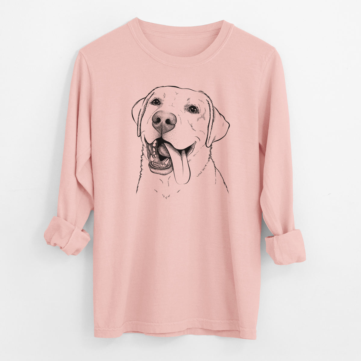 Bare Finn the Labrador Retriever - Men's Heavyweight 100% Cotton Long Sleeve