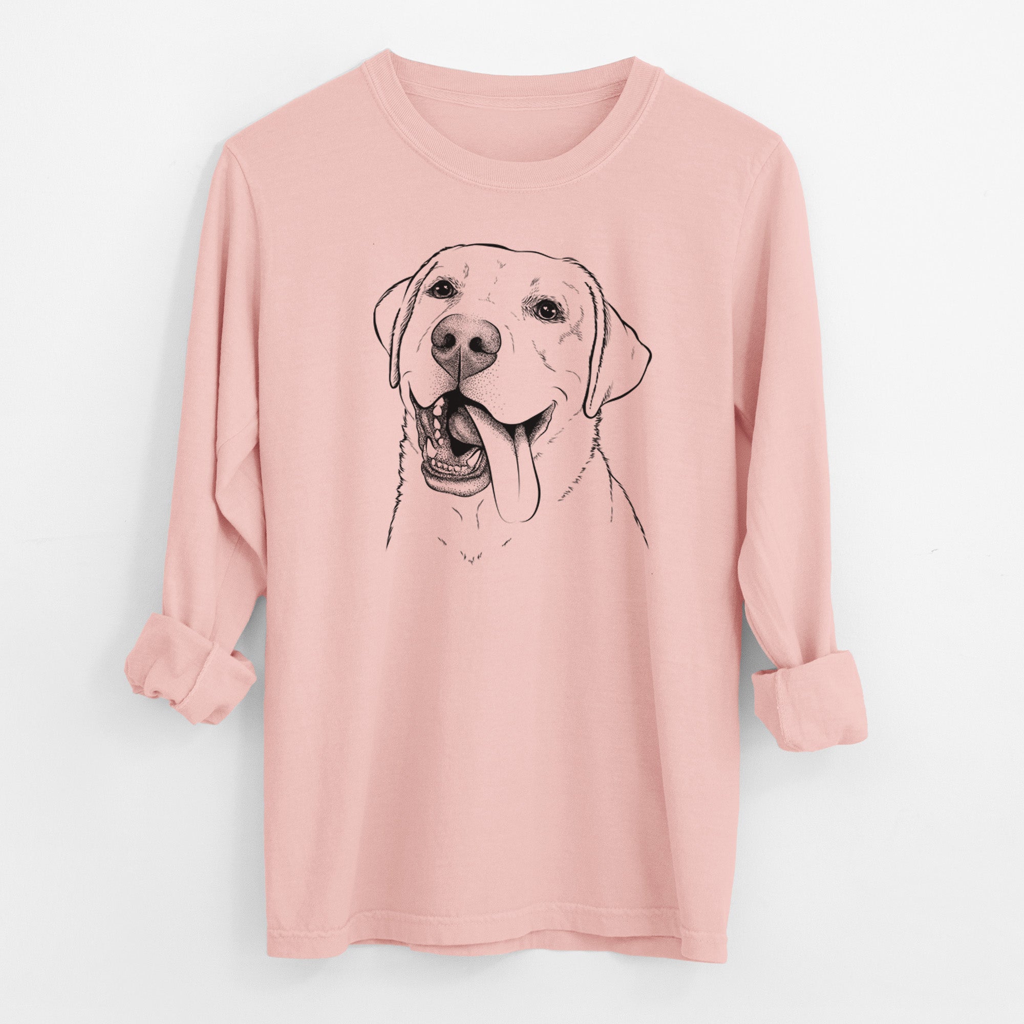 Bare Finn the Labrador Retriever - Men's Heavyweight 100% Cotton Long Sleeve