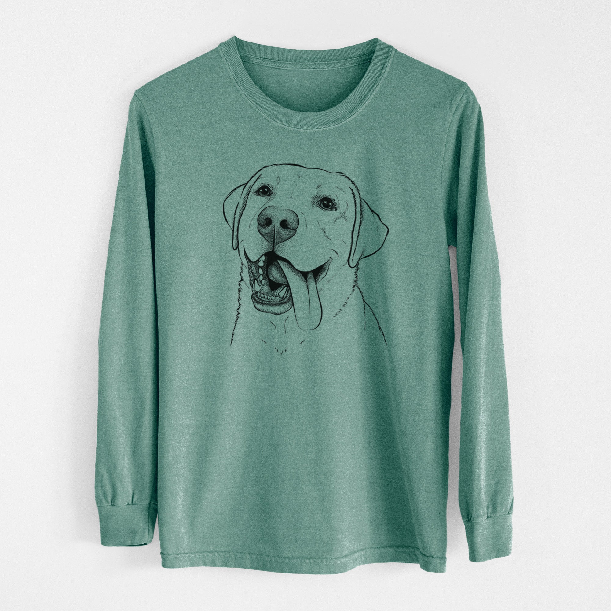 Bare Finn the Labrador Retriever - Men's Heavyweight 100% Cotton Long Sleeve