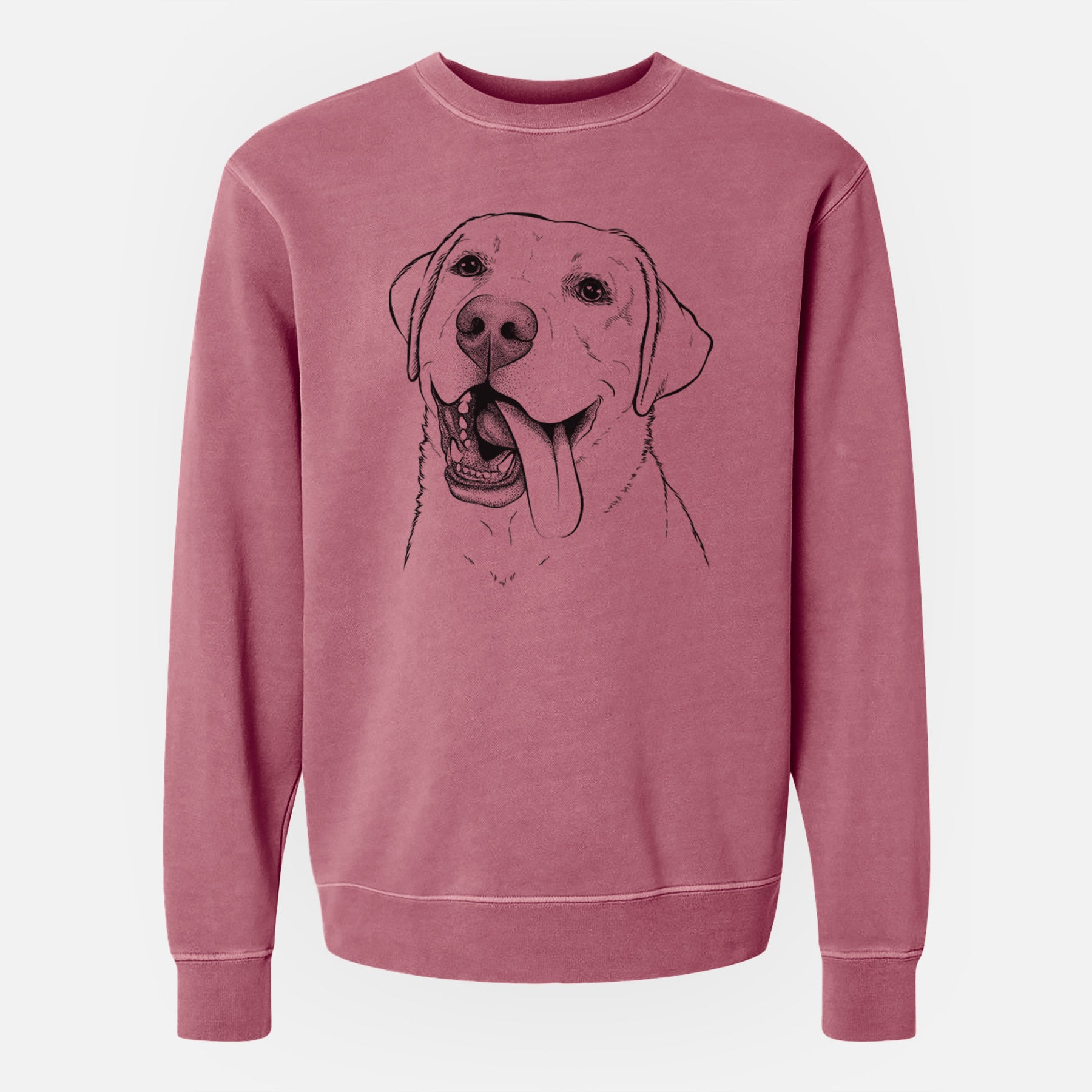 Bare Finn the Labrador Retriever - Unisex Pigment Dyed Crew Sweatshirt