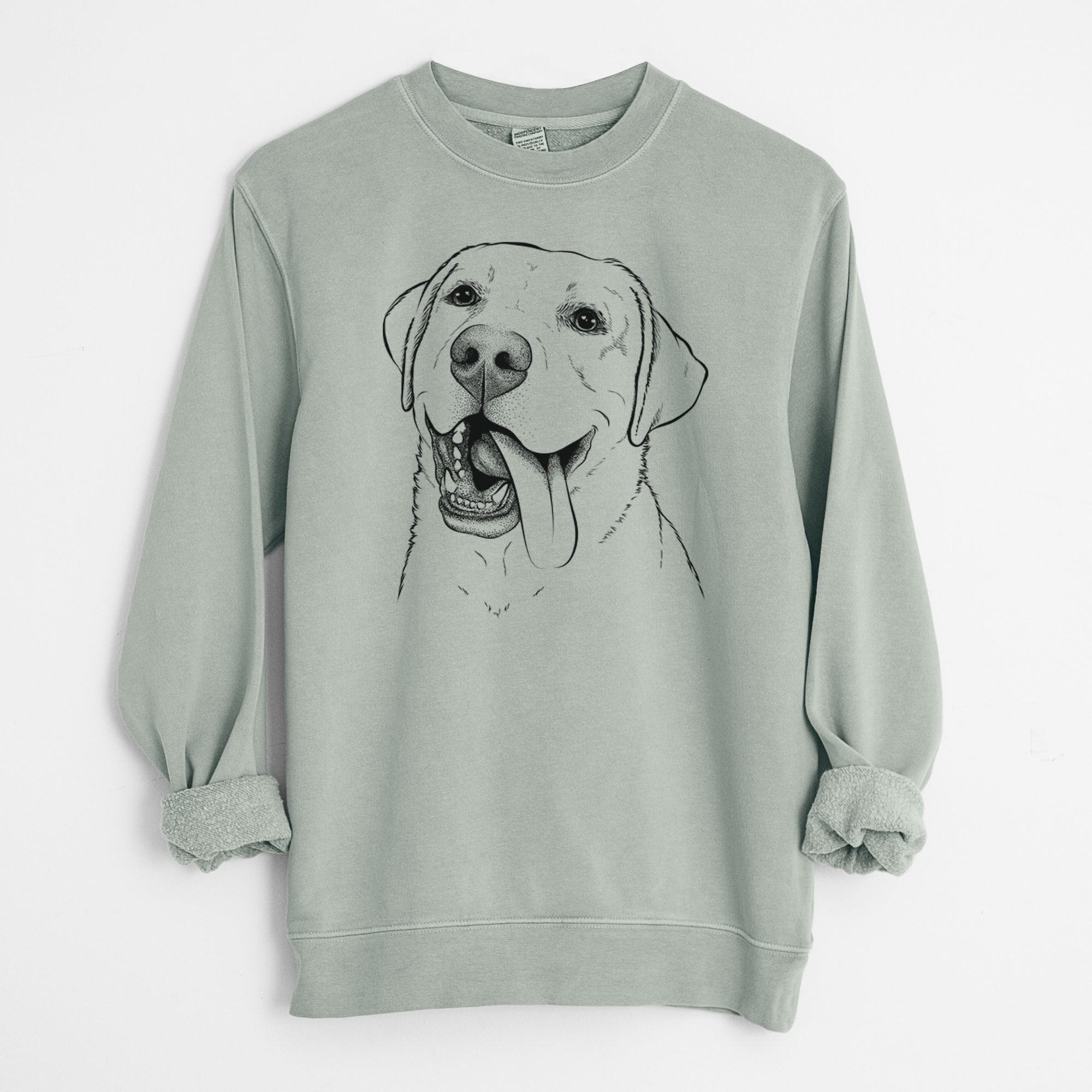 Bare Finn the Labrador Retriever - Unisex Pigment Dyed Crew Sweatshirt