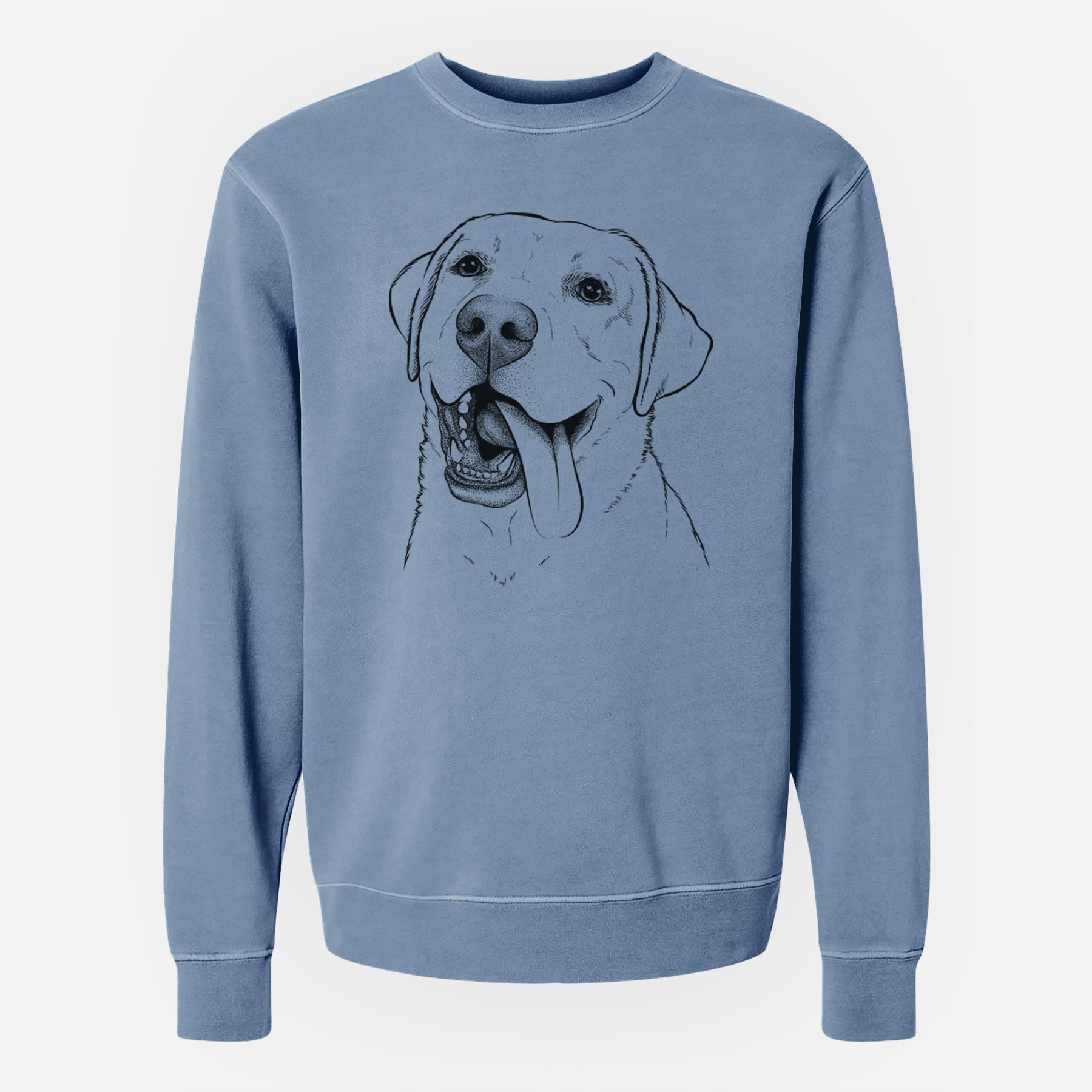 Bare Finn the Labrador Retriever - Unisex Pigment Dyed Crew Sweatshirt