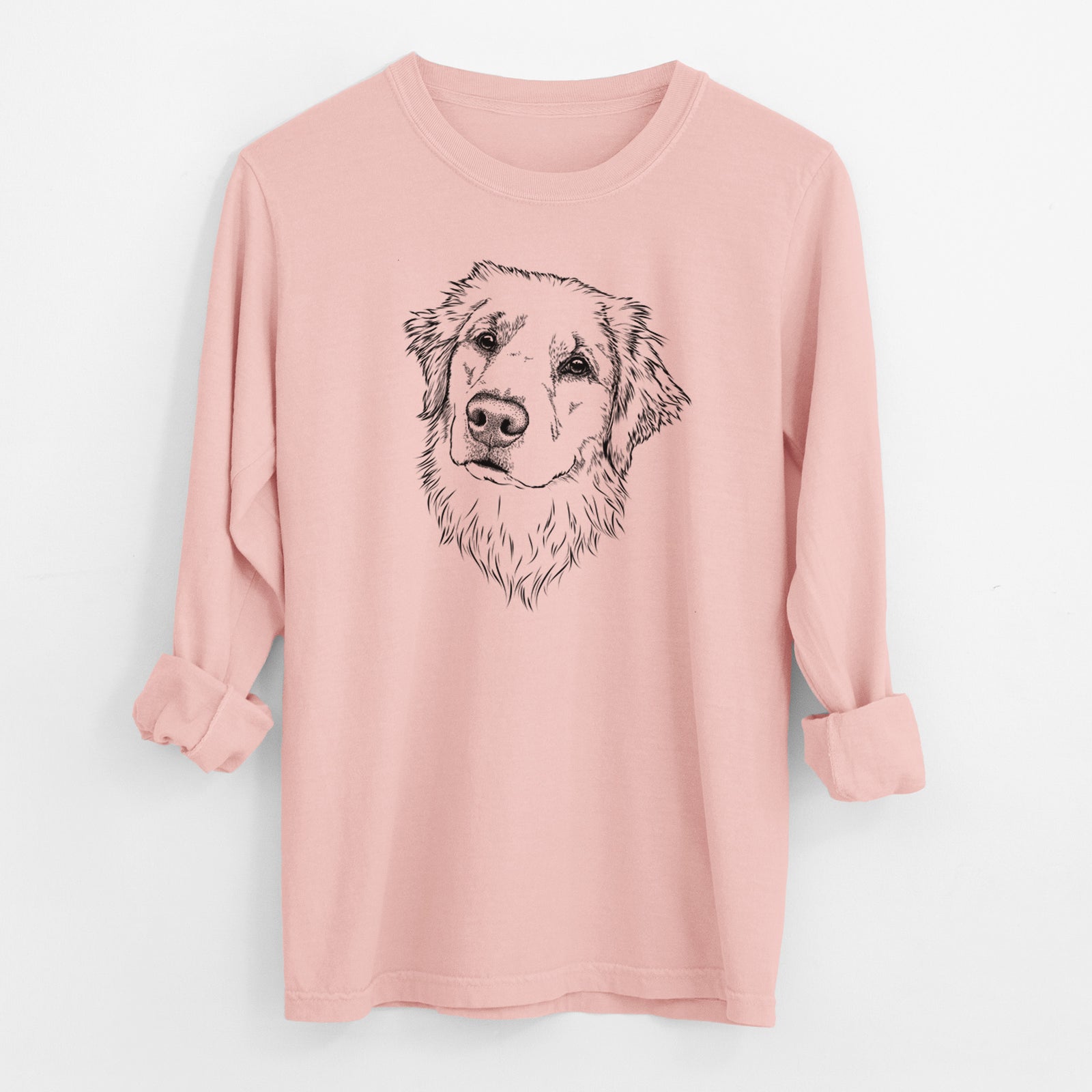 Bare Fiona the Golden Retriever - Men's Heavyweight 100% Cotton Long Sleeve