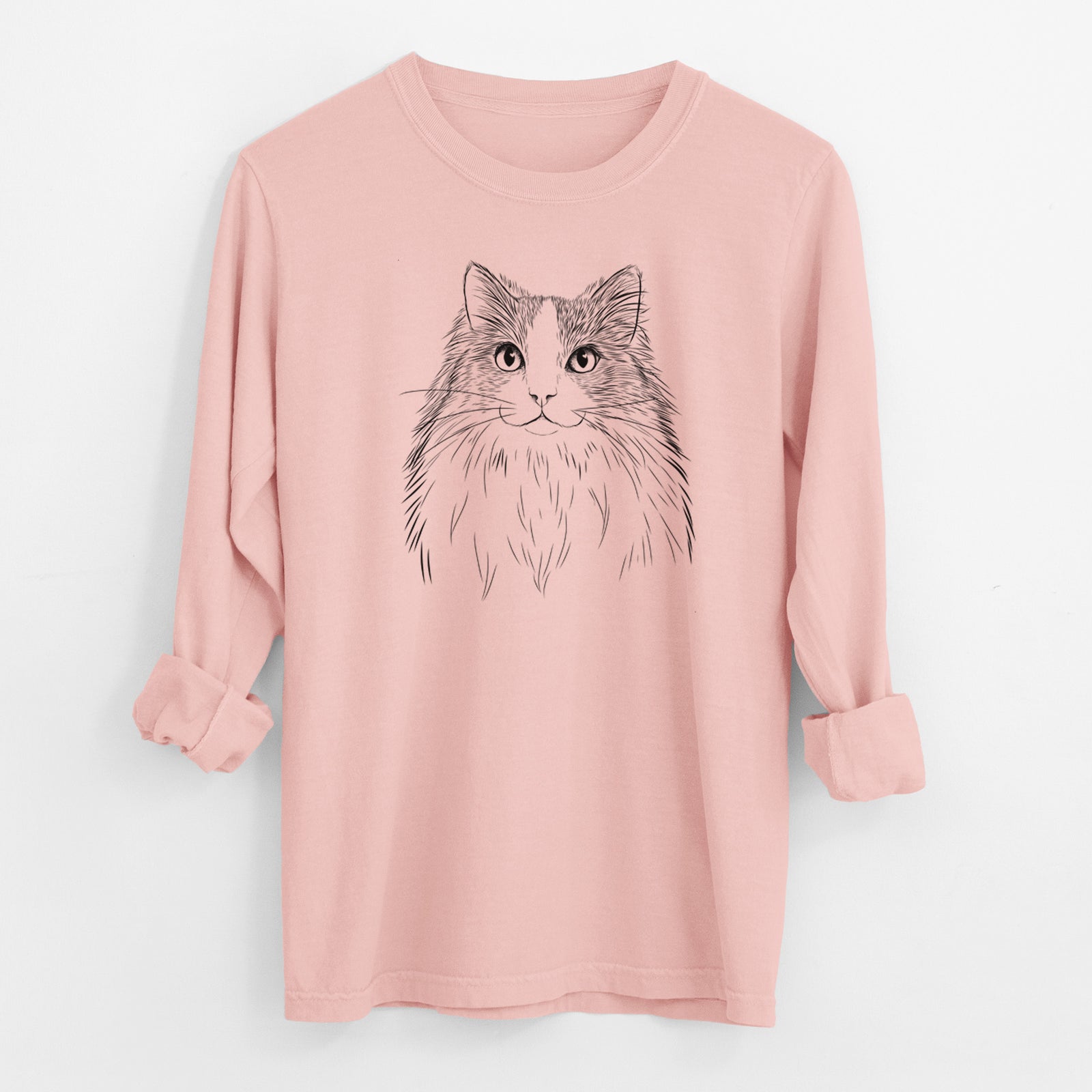 Bare Fiona the Ragdoll Cat - Men's Heavyweight 100% Cotton Long Sleeve