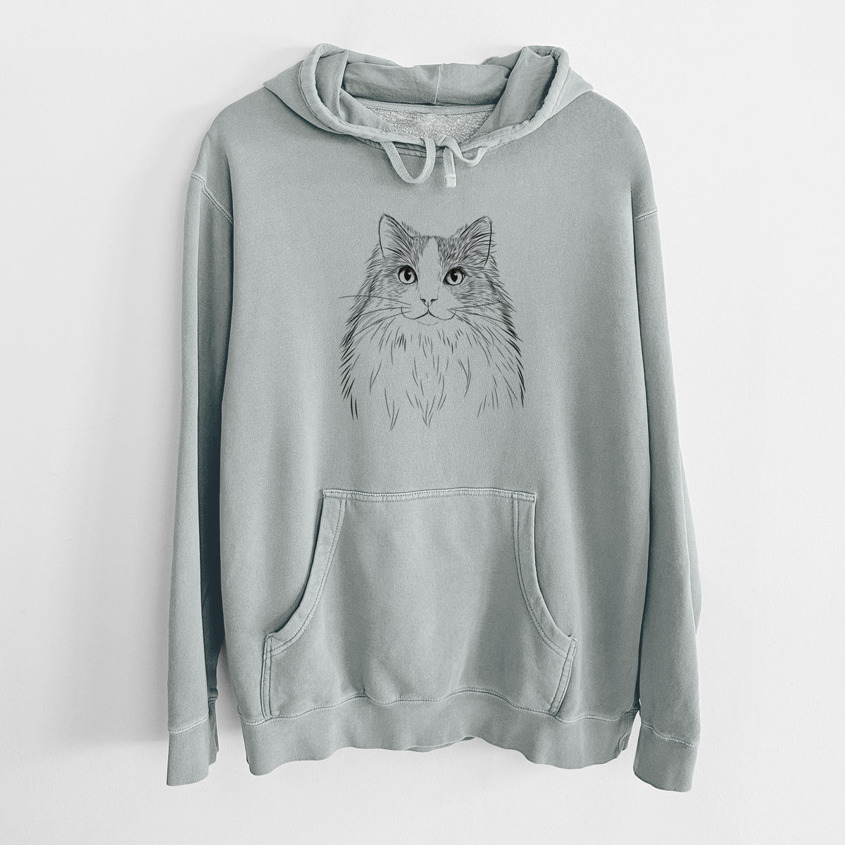 Bare Fiona the Ragdoll Cat - Unisex Pigment Dyed Hoodie