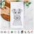 Fitz the Wire Fox Terrier Tea Towel