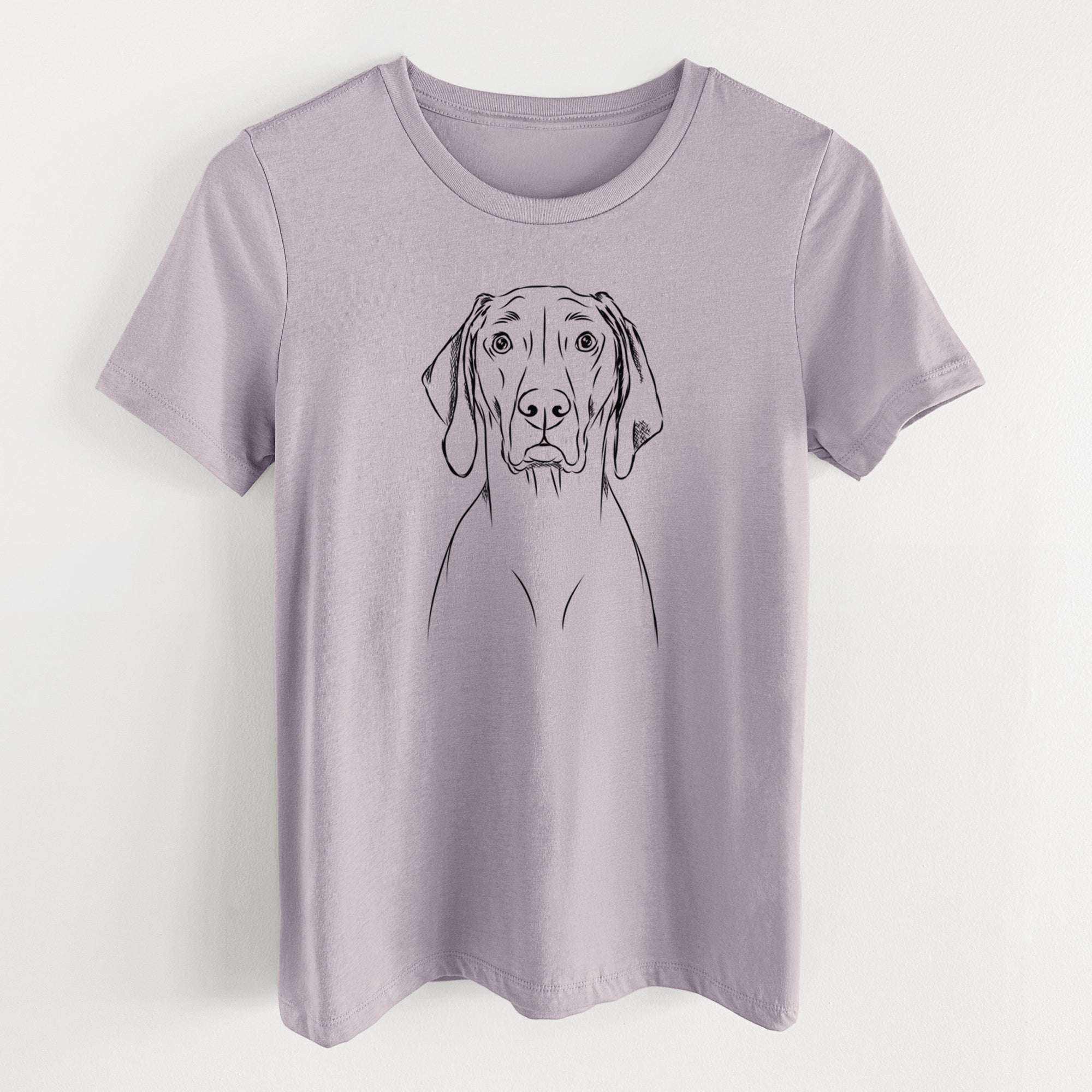 Bare Flint the Weimaraner - Women's Lightweight Relaxed Fit 100% Cotton Crewneck