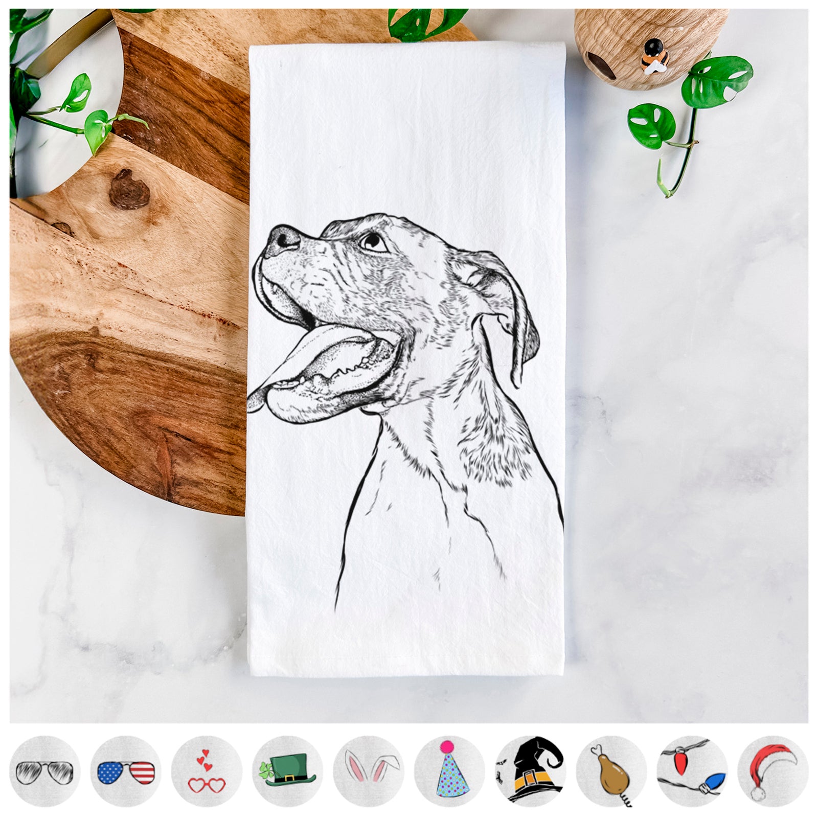 Floyd the Boxer Tea Towel