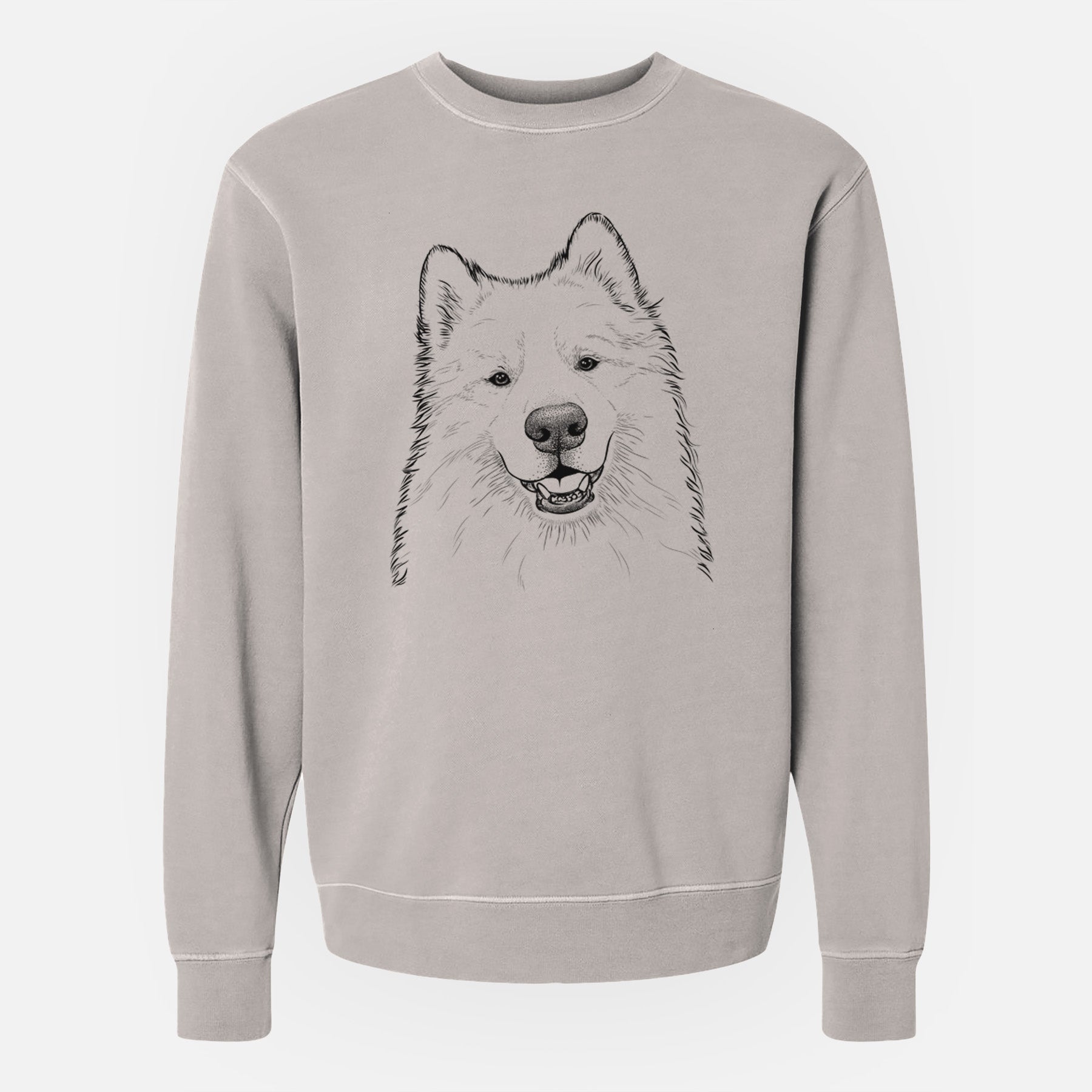 Bare Foster the Samoyed - Unisex Pigment Dyed Crew Sweatshirt