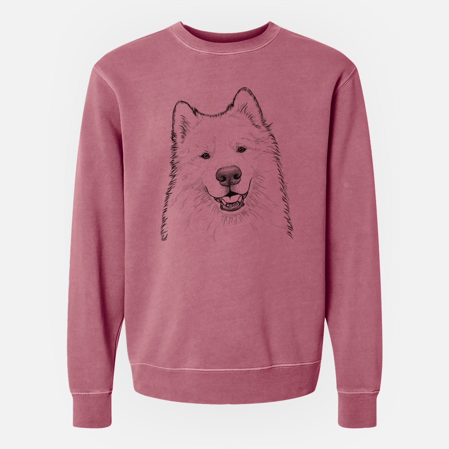 Bare Foster the Samoyed - Unisex Pigment Dyed Crew Sweatshirt