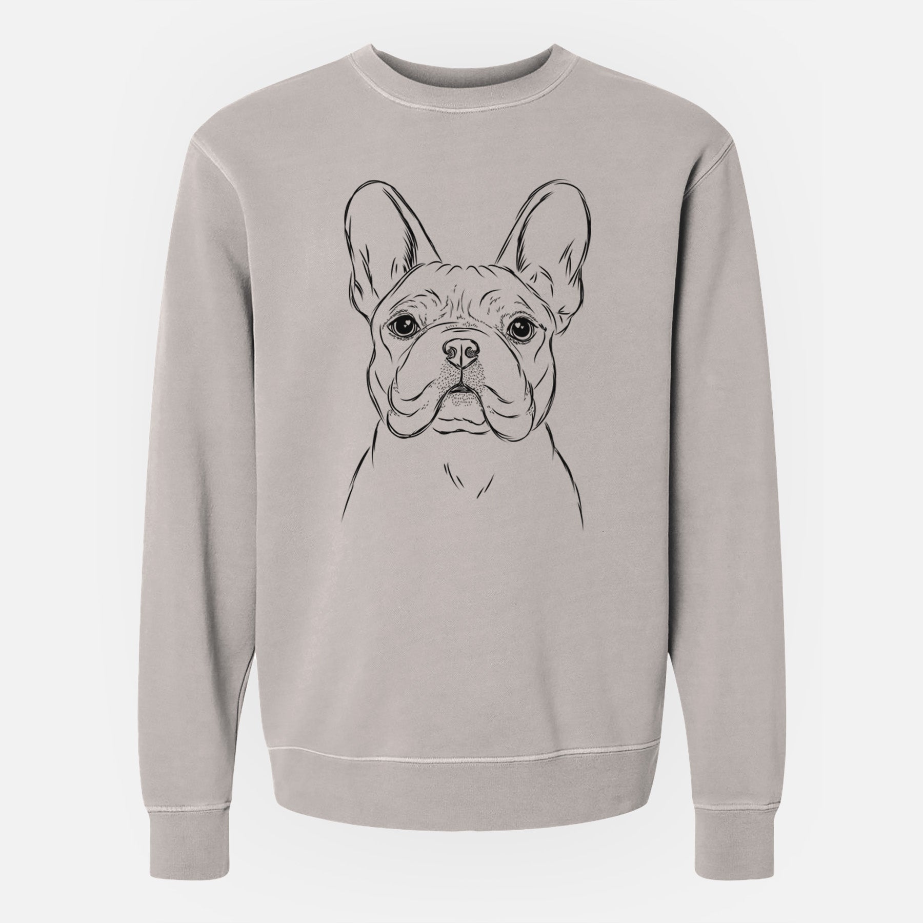 Bare Franco the French Bulldog - Unisex Pigment Dyed Crew Sweatshirt