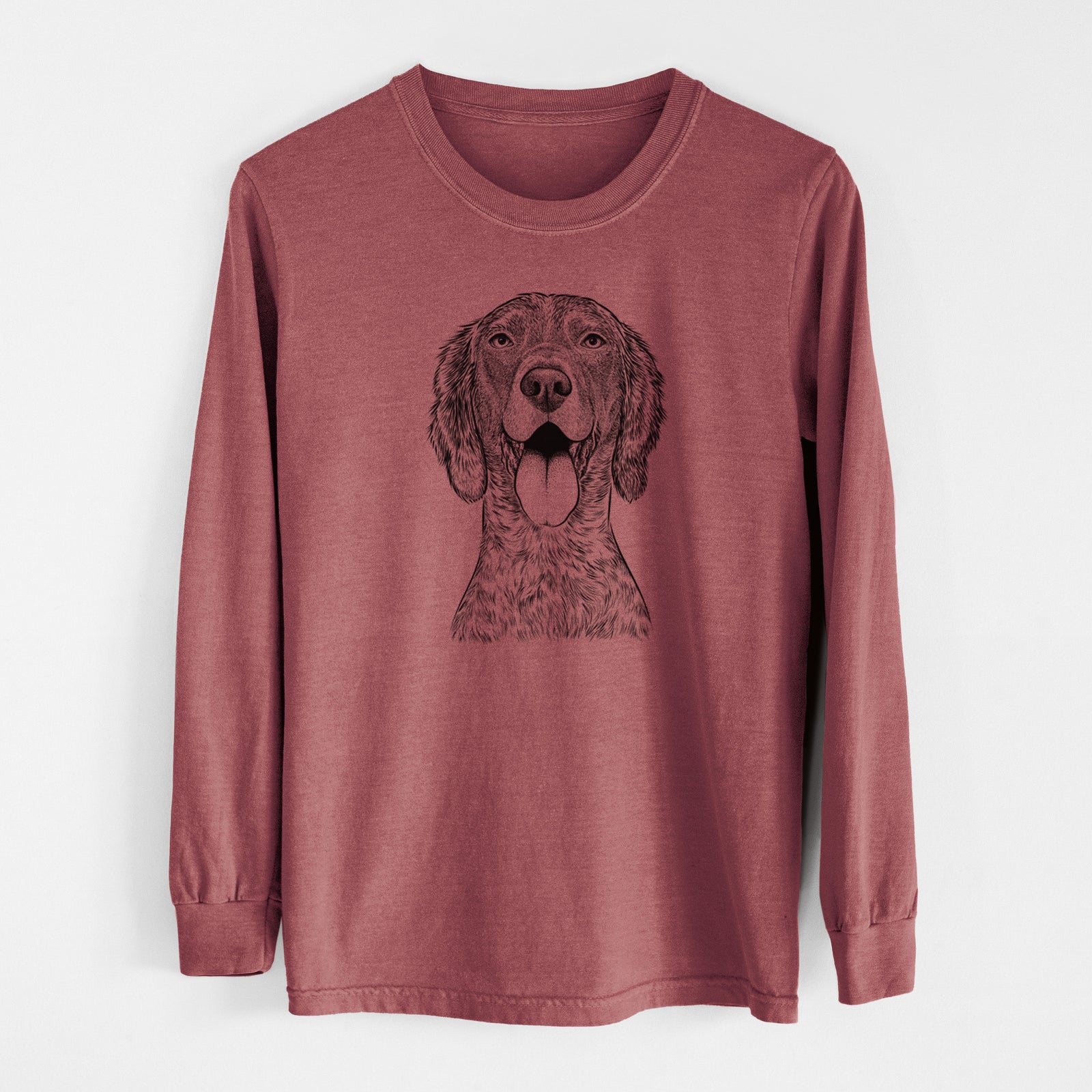 Bare Freddy the English Setter - Men's Heavyweight 100% Cotton Long Sleeve