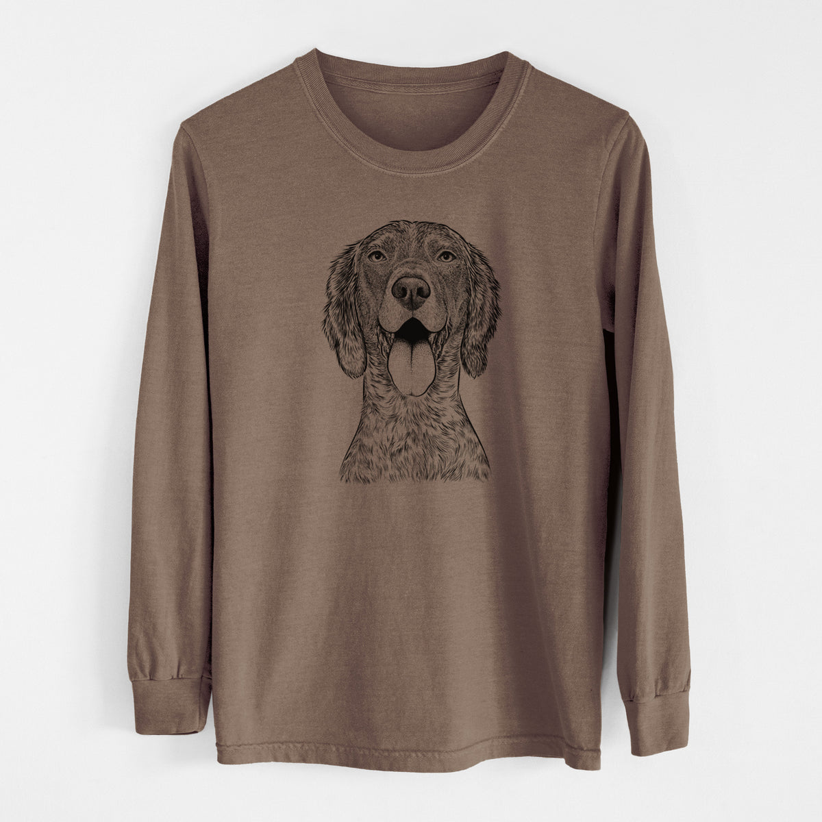 Bare Freddy the English Setter - Men's Heavyweight 100% Cotton Long Sleeve