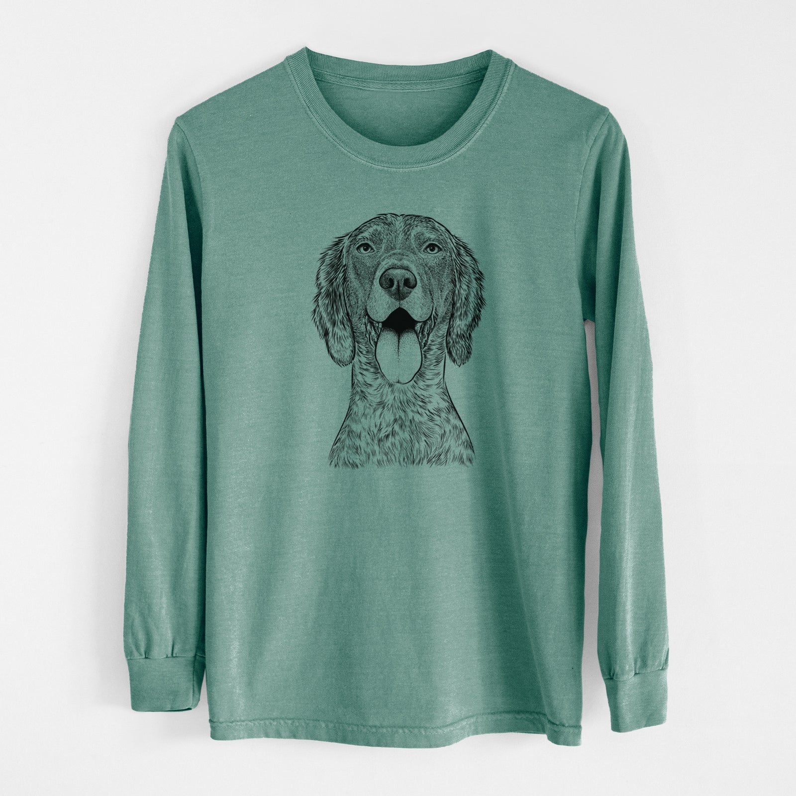 Bare Freddy the English Setter - Men's Heavyweight 100% Cotton Long Sleeve