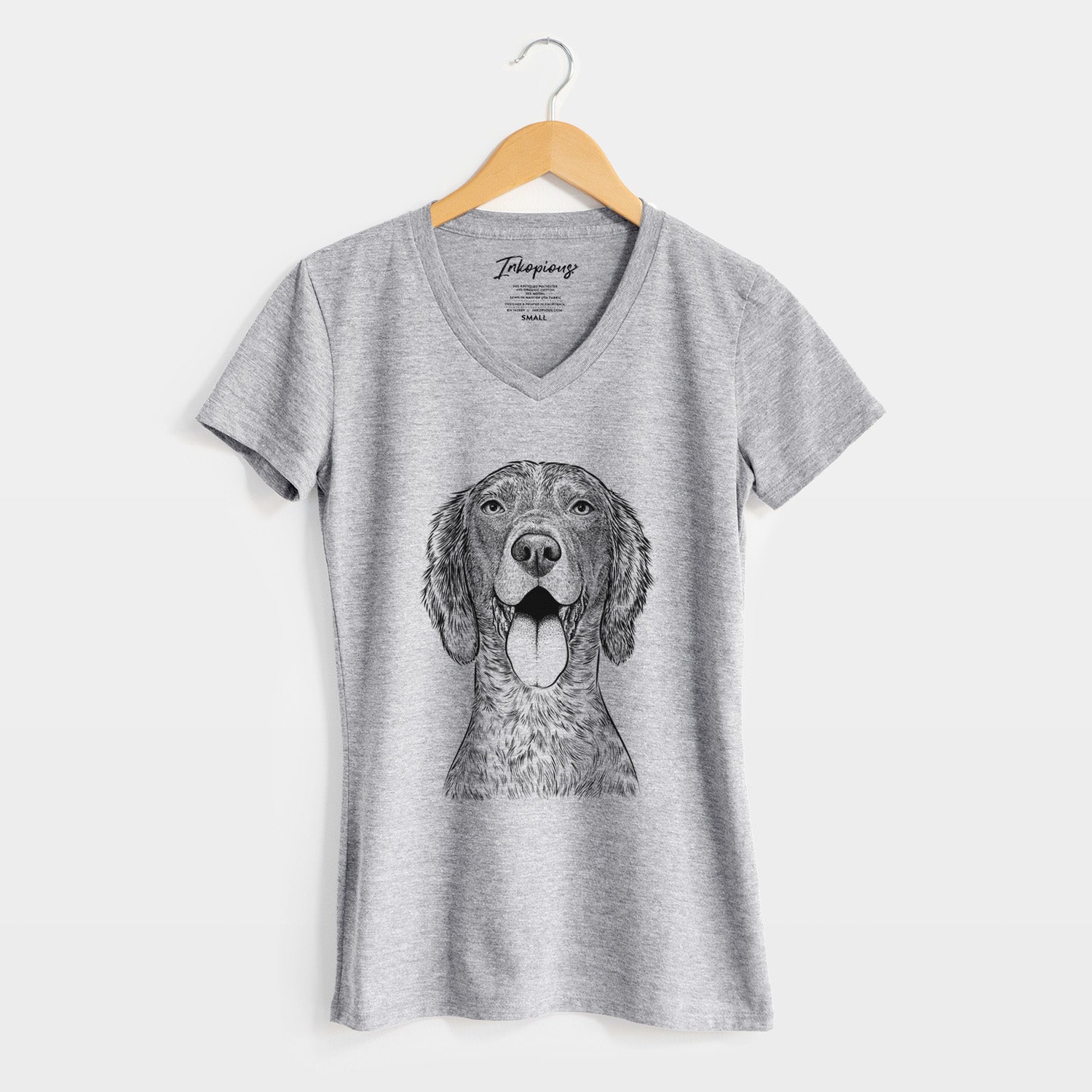 Bare Freddy the English Setter - Women's V-neck Shirt