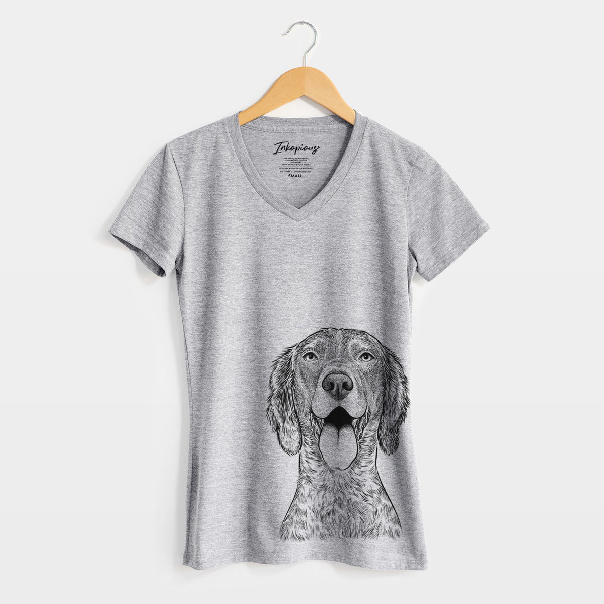 Bare Freddy the English Setter - Women's V-neck Shirt