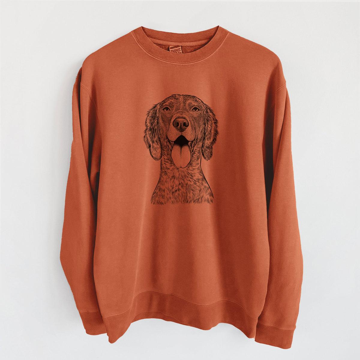 Bare Freddy the English Setter - Unisex Pigment Dyed Crew Sweatshirt