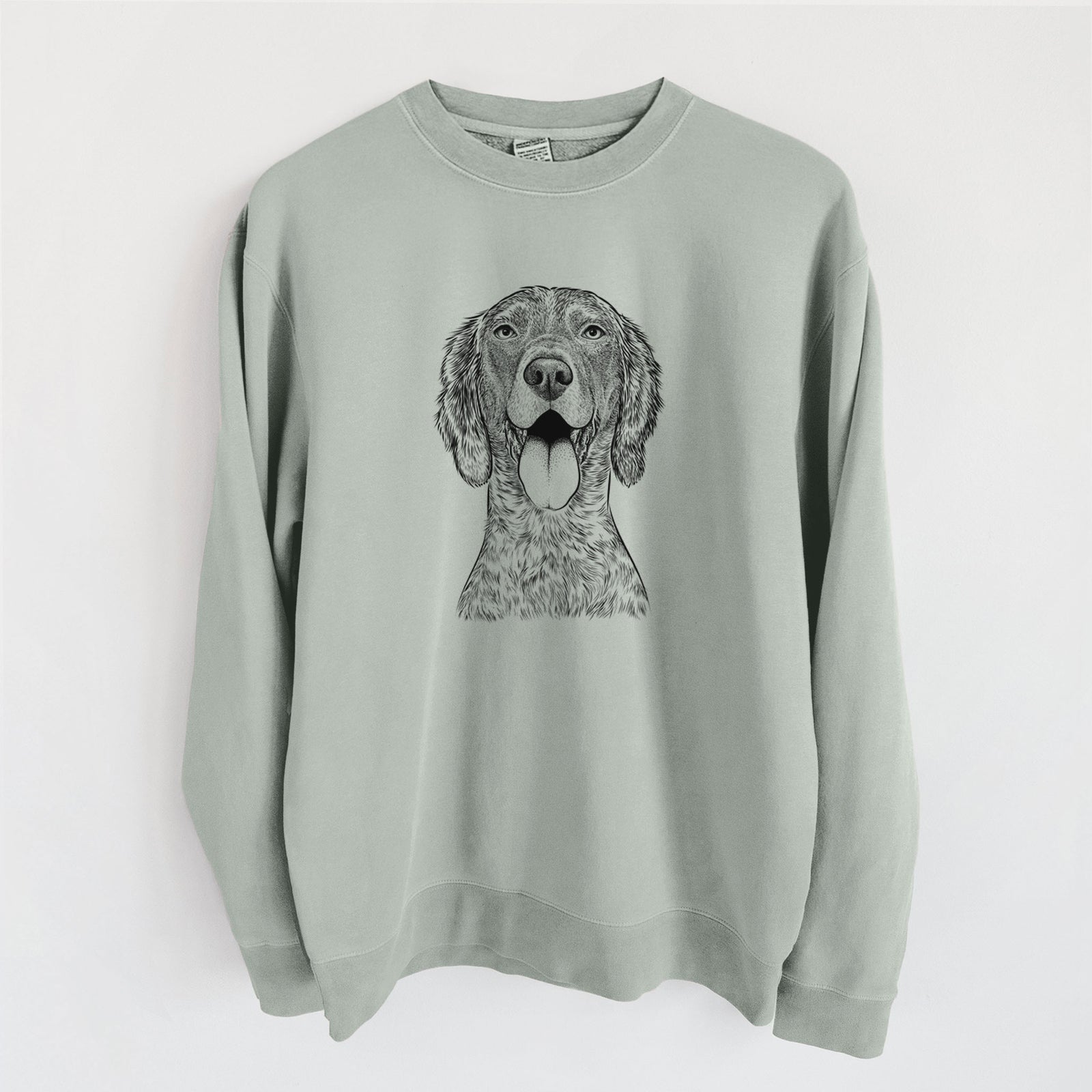 Bare Freddy the English Setter - Unisex Pigment Dyed Crew Sweatshirt